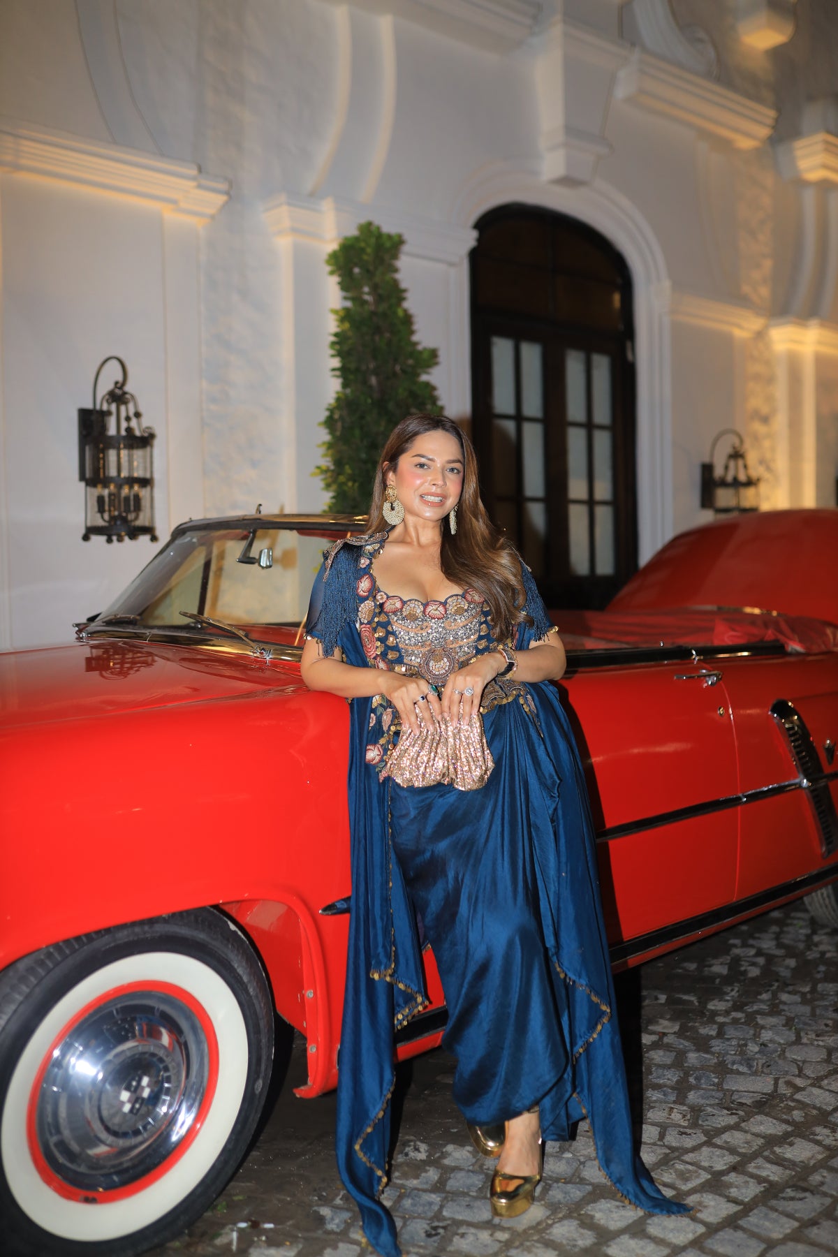 Chandni girdhar In Cape with drape skirt set