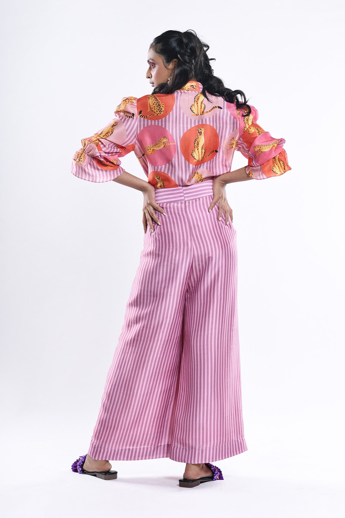Puff Sleeve Shirt And Palazzo Pant