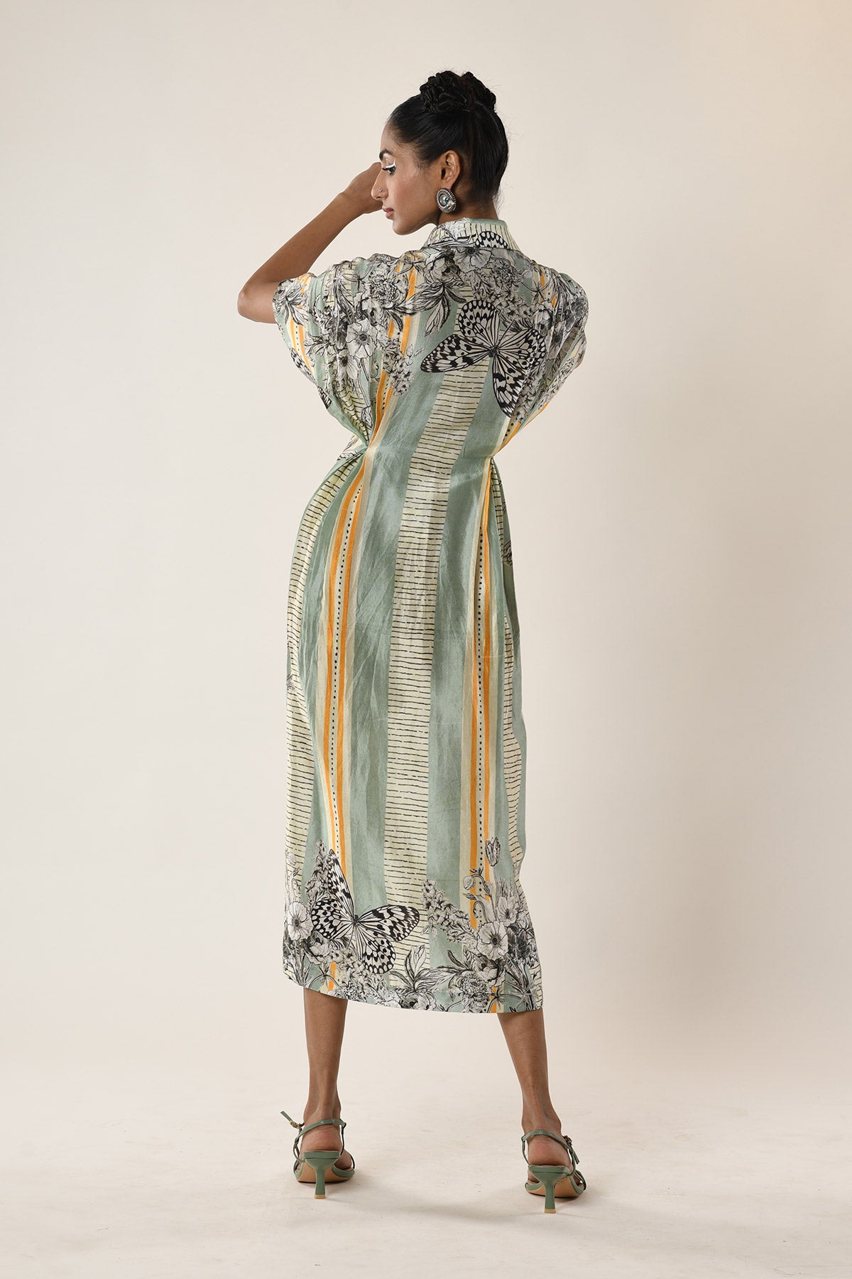 Pleated Kaftan Dress