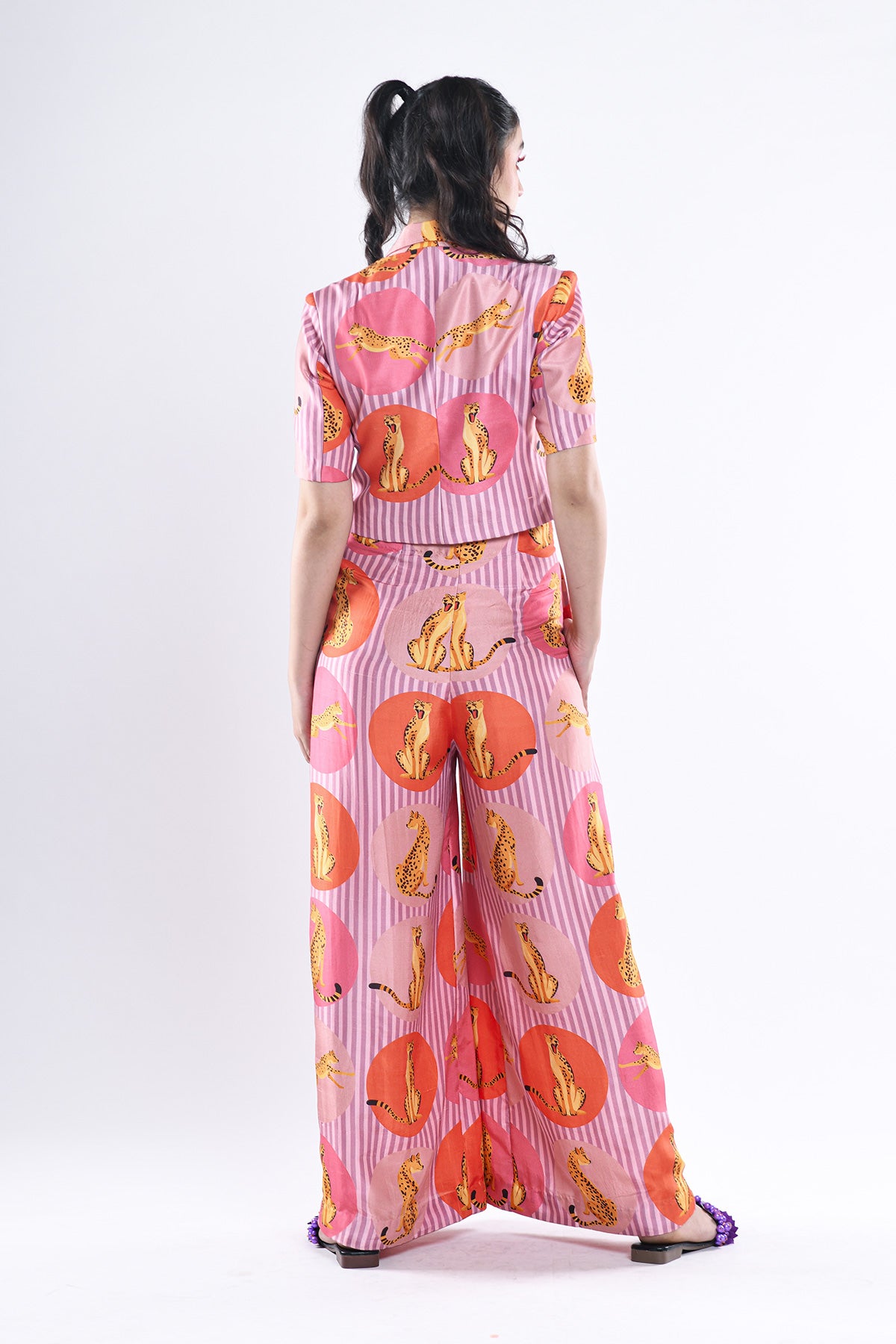 Crop Blazer And Pleated Pant