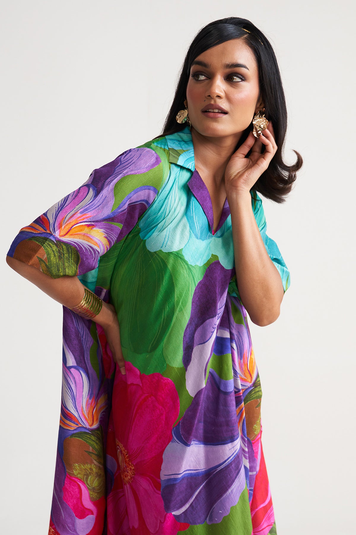 A-Line patch pocket dress