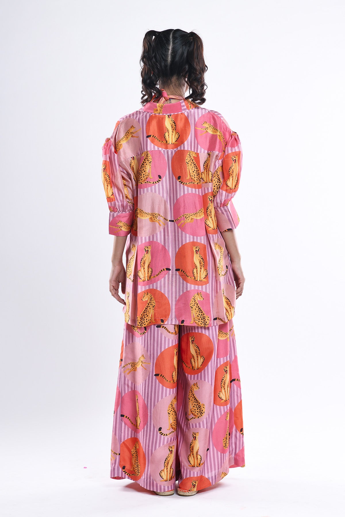 High Low Shirt With Pleated Pant