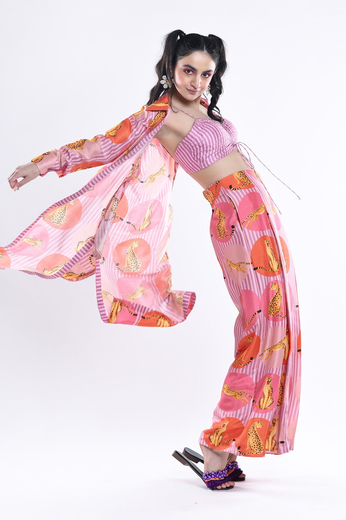 Co Ord Set With Pleated Pant