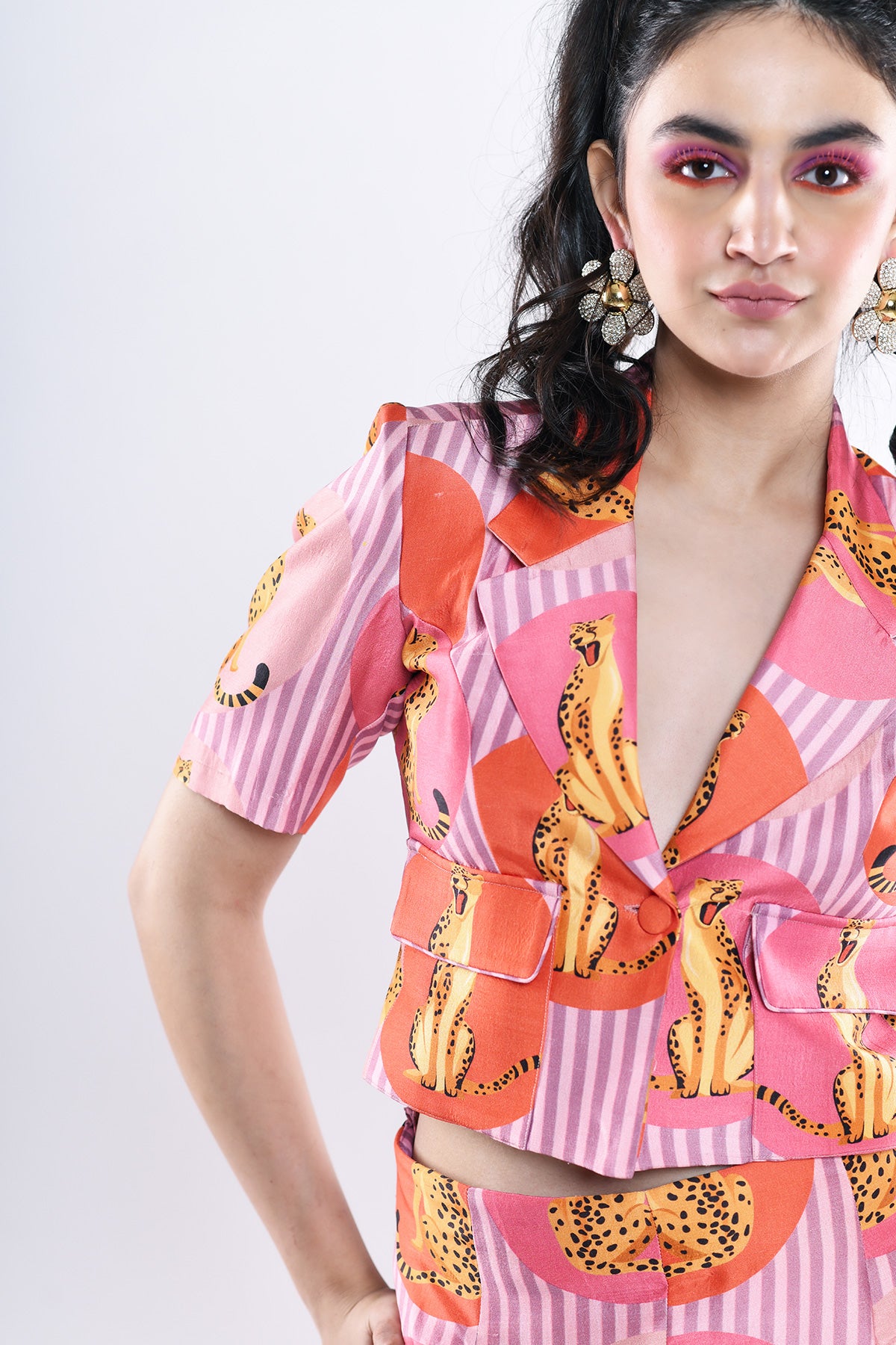 Crop Blazer And Pleated Pant