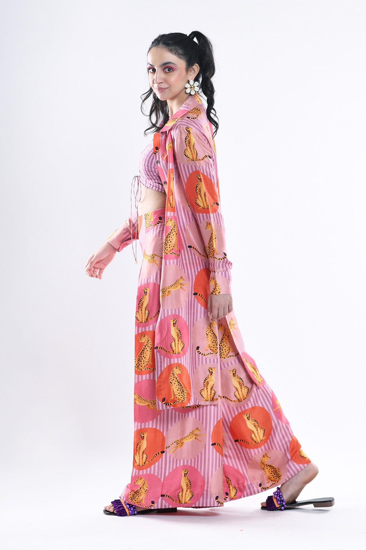 Co Ord Set With Pleated Pant