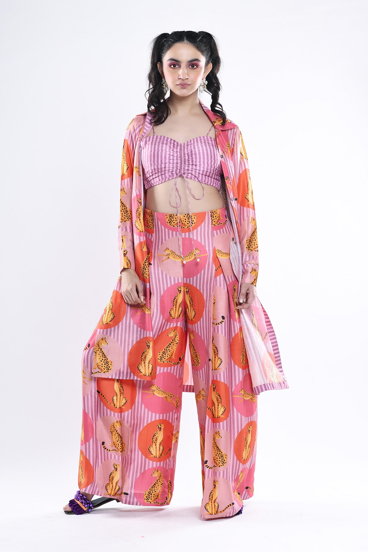 Co Ord Set With Pleated Pant