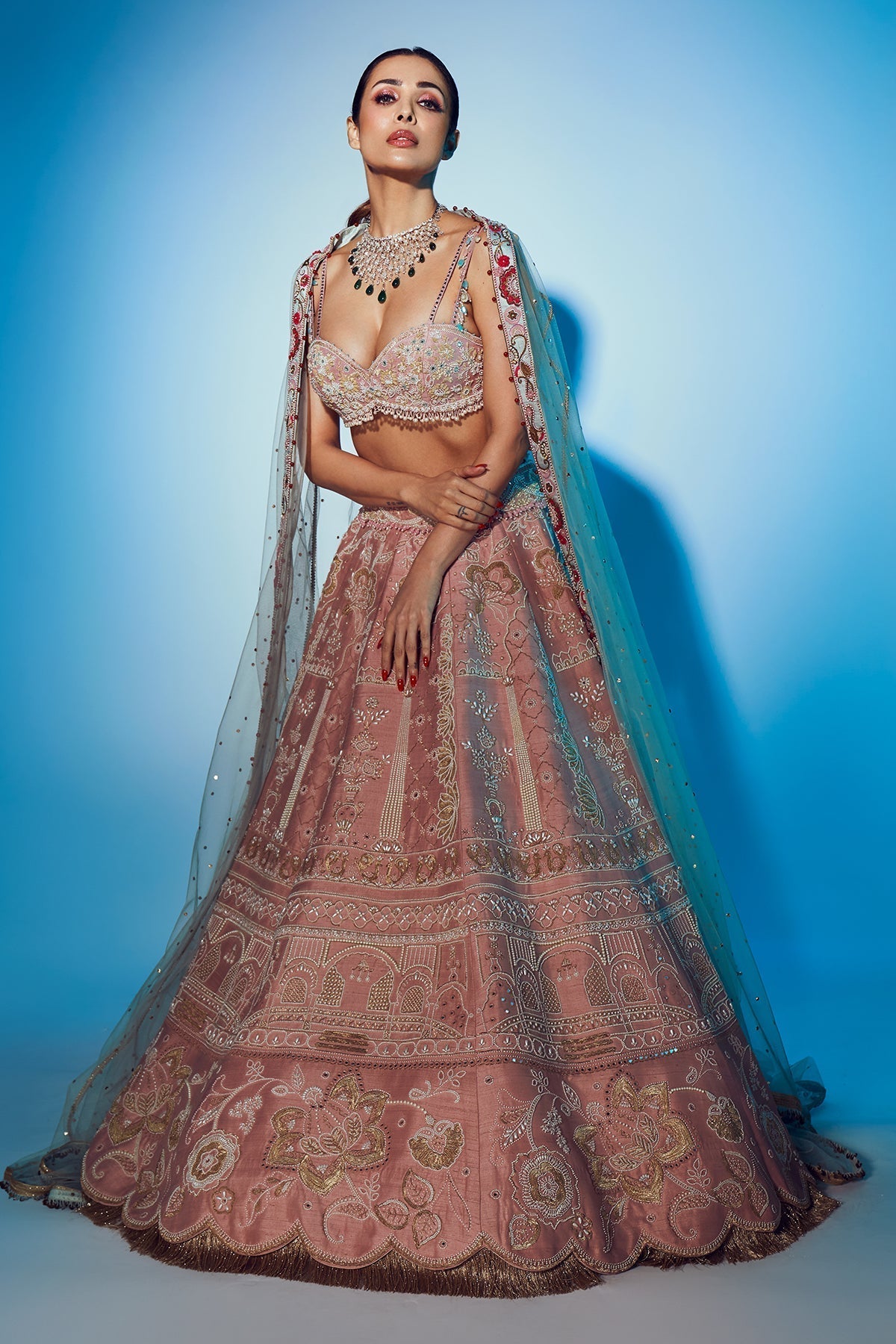 Maliaka arora in Moti Kora Lehenga