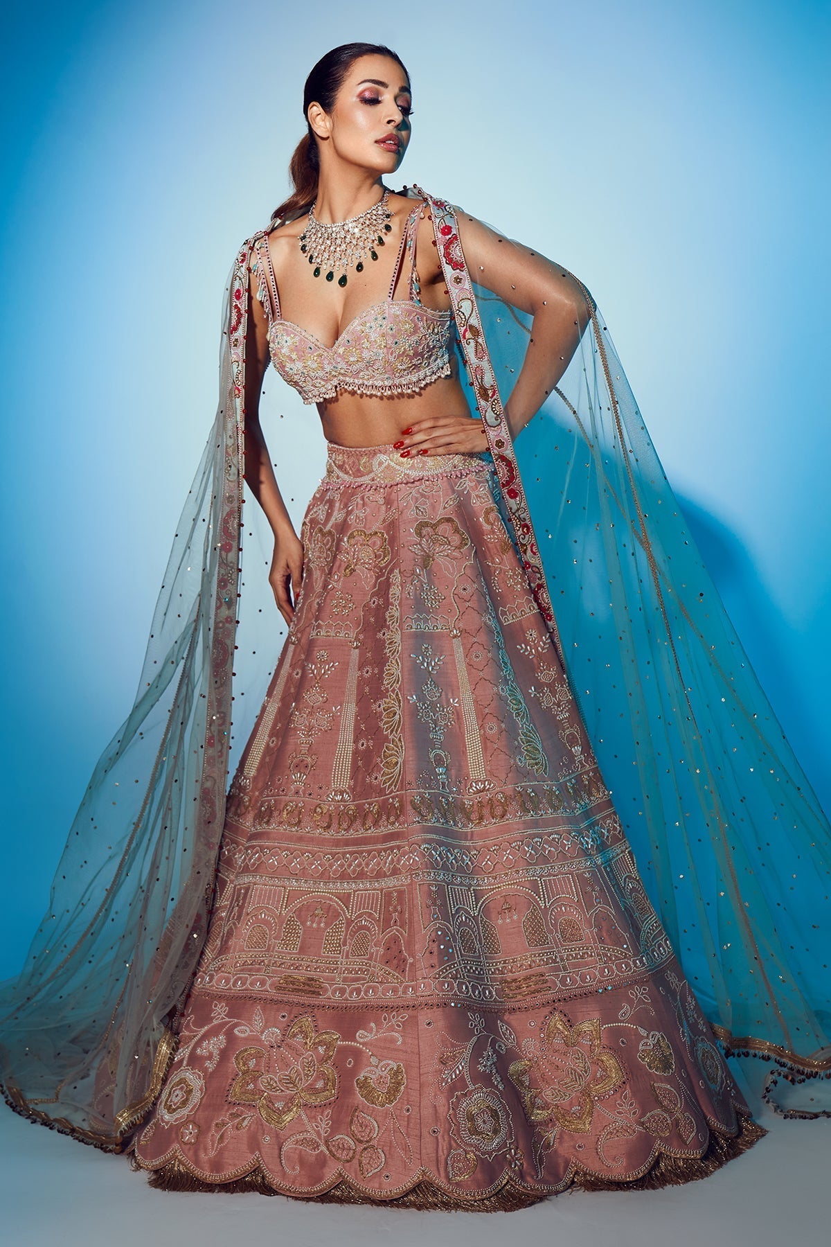 Maliaka arora  in Moti Kora Lehenga