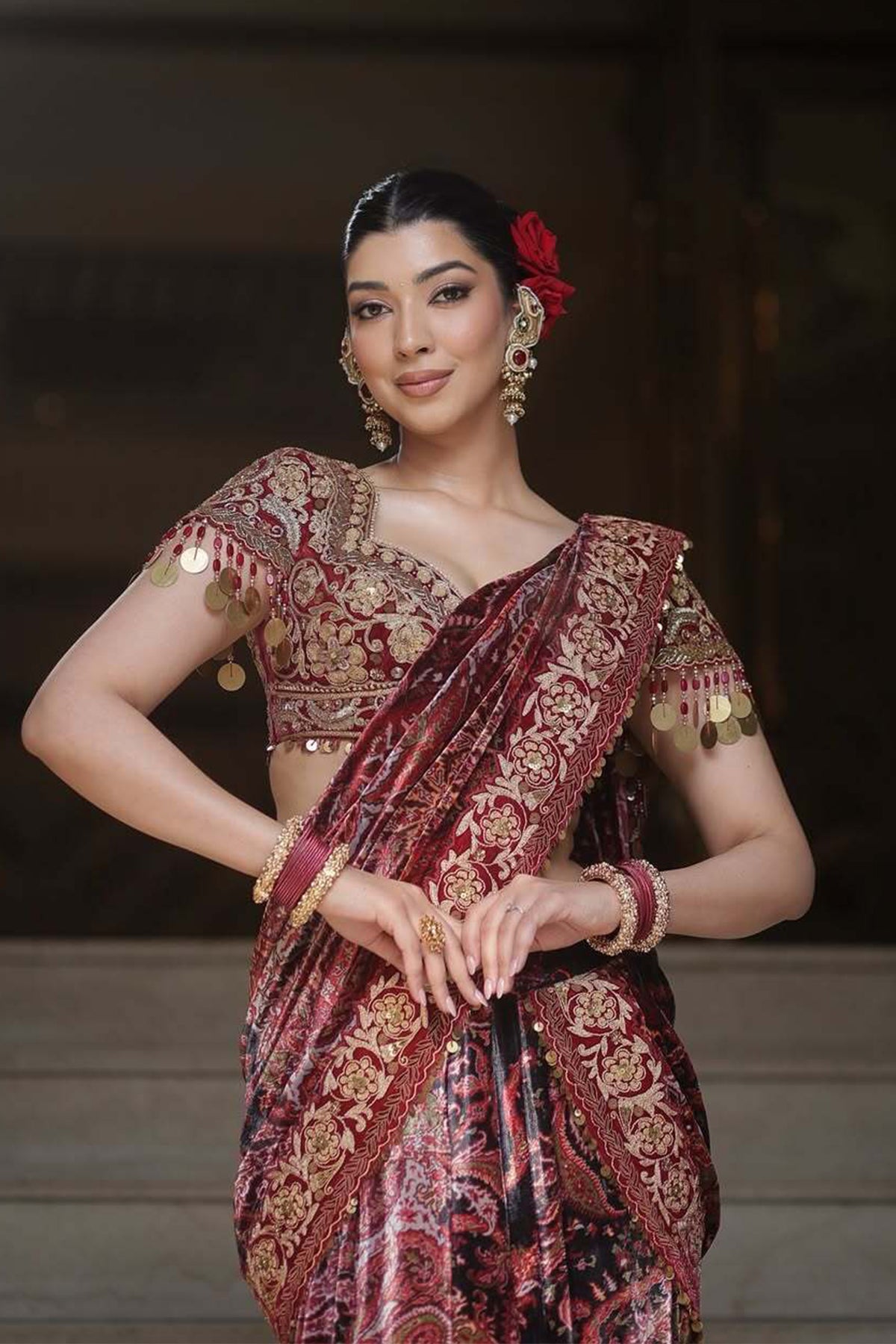 Jamawar Mermaid saree