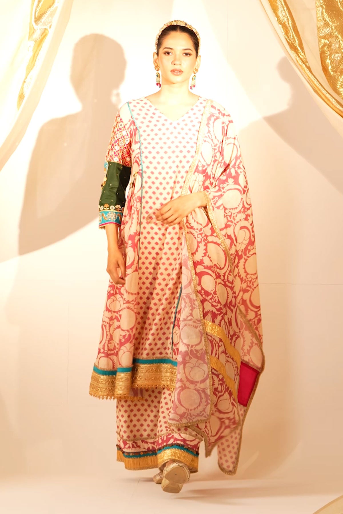 Sleeve Embellished Kurta Set