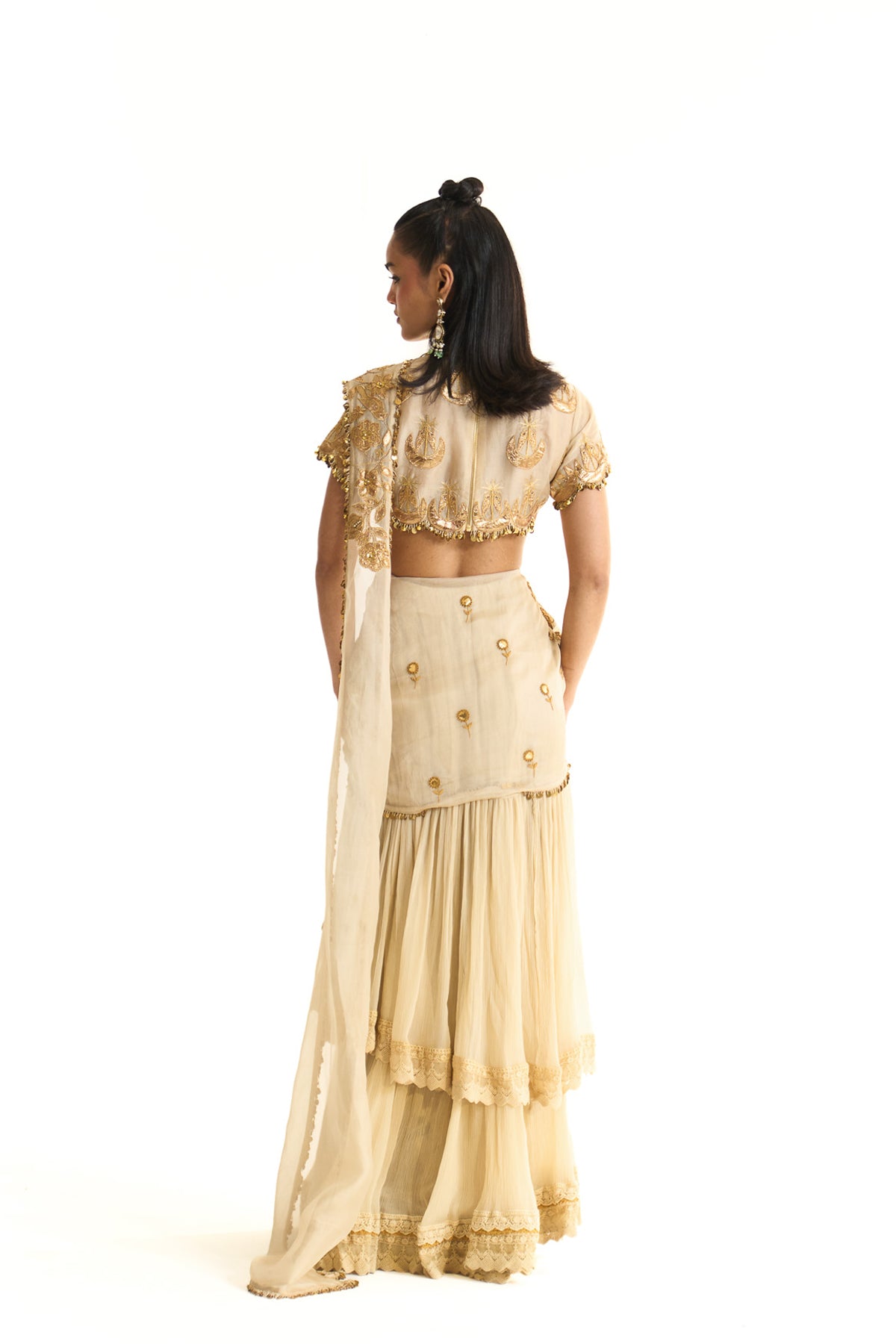Chaand baag Circular drape saree