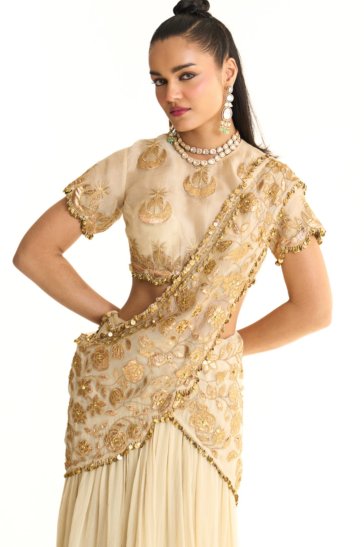 Circular drape saree