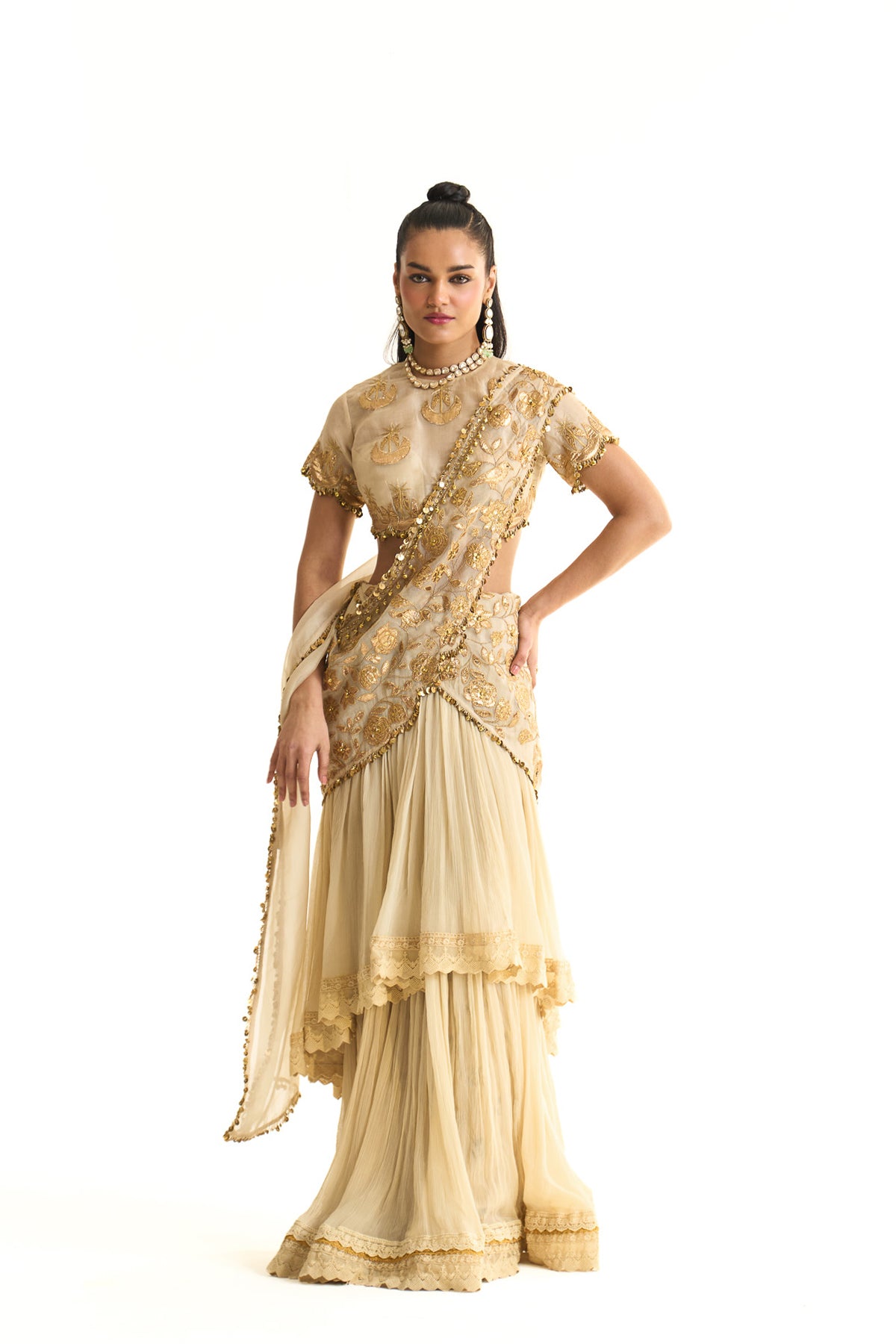Circular drape saree