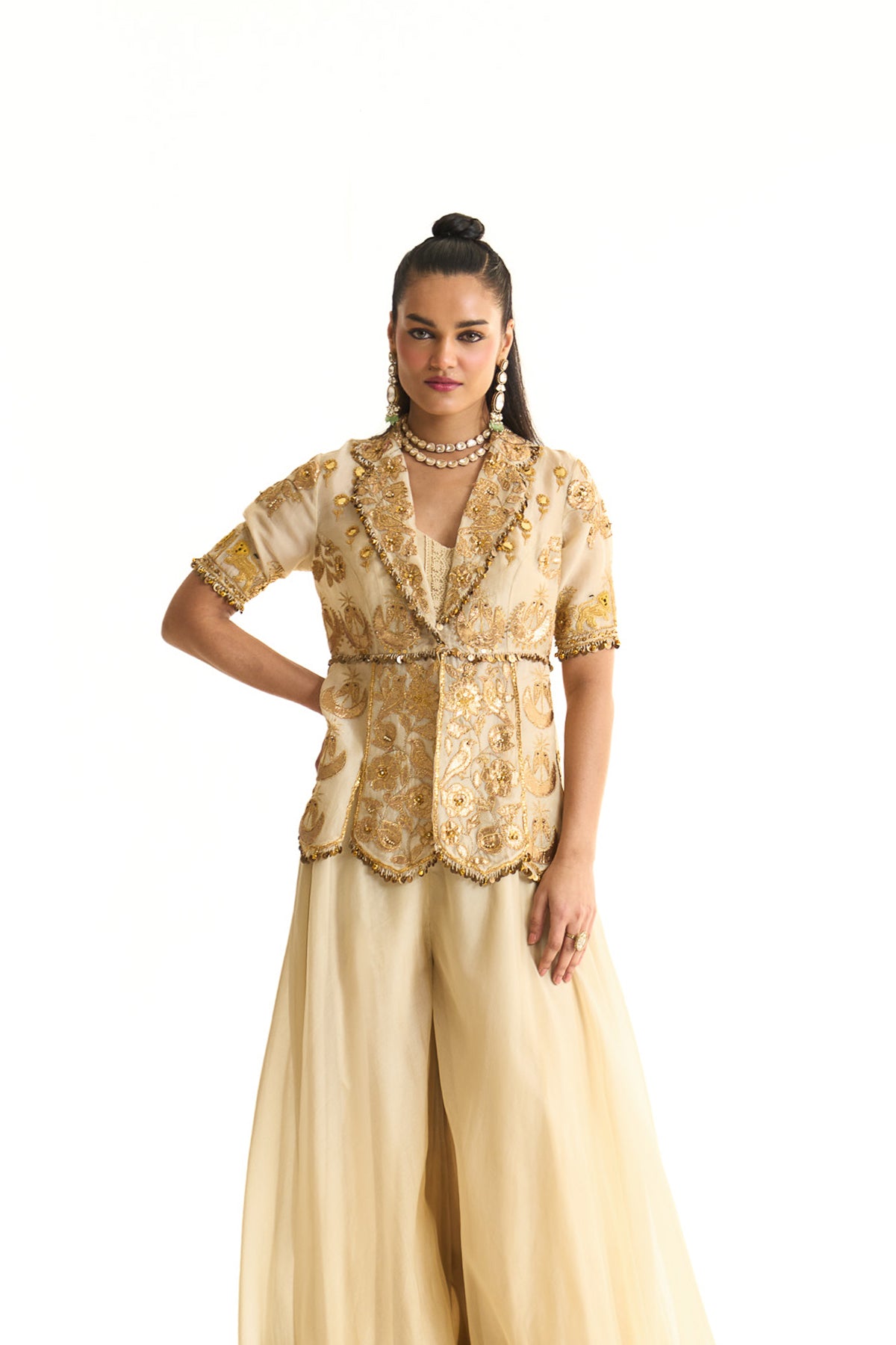 Chaand baag Peplum top set
