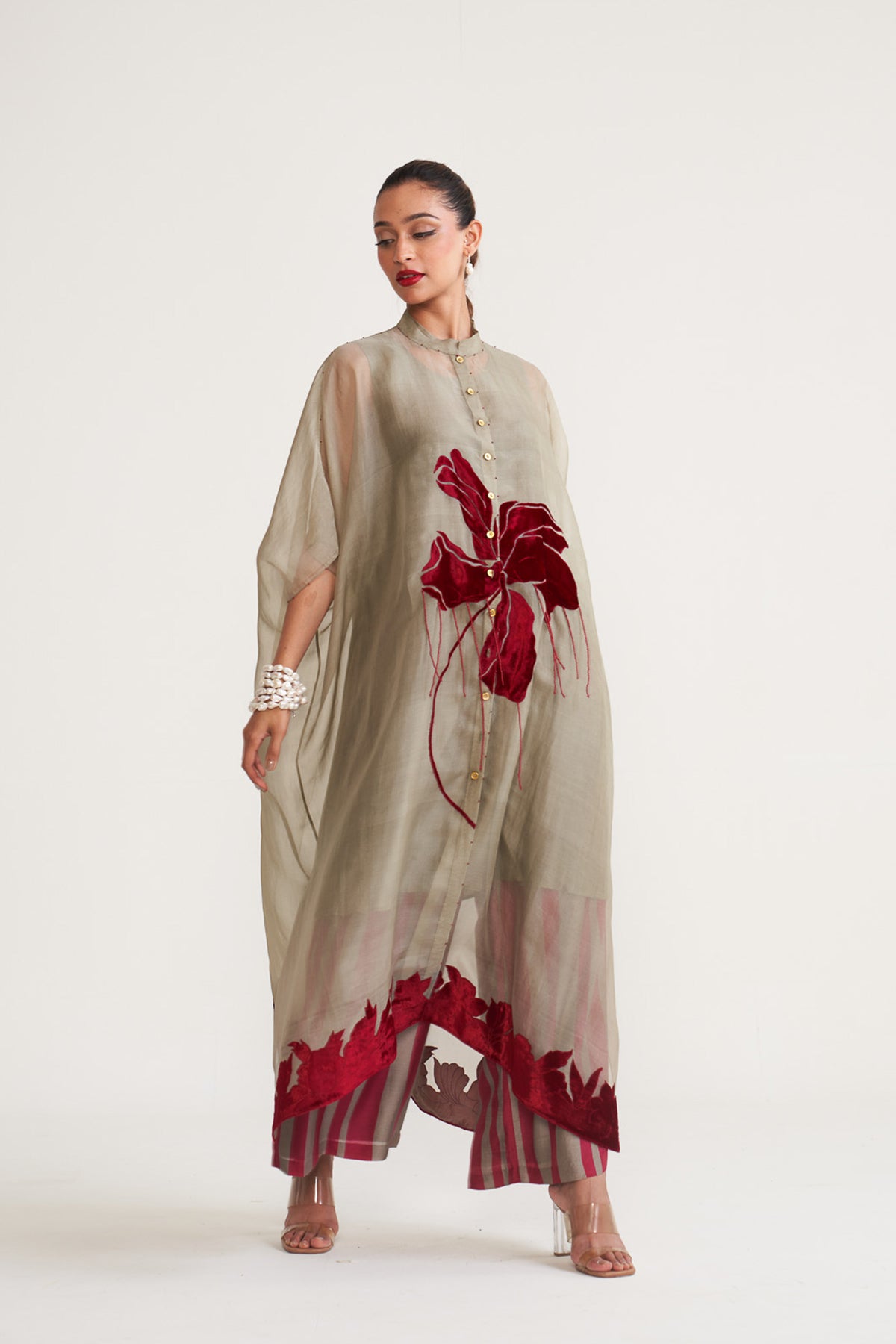 Tulip placket kurta set