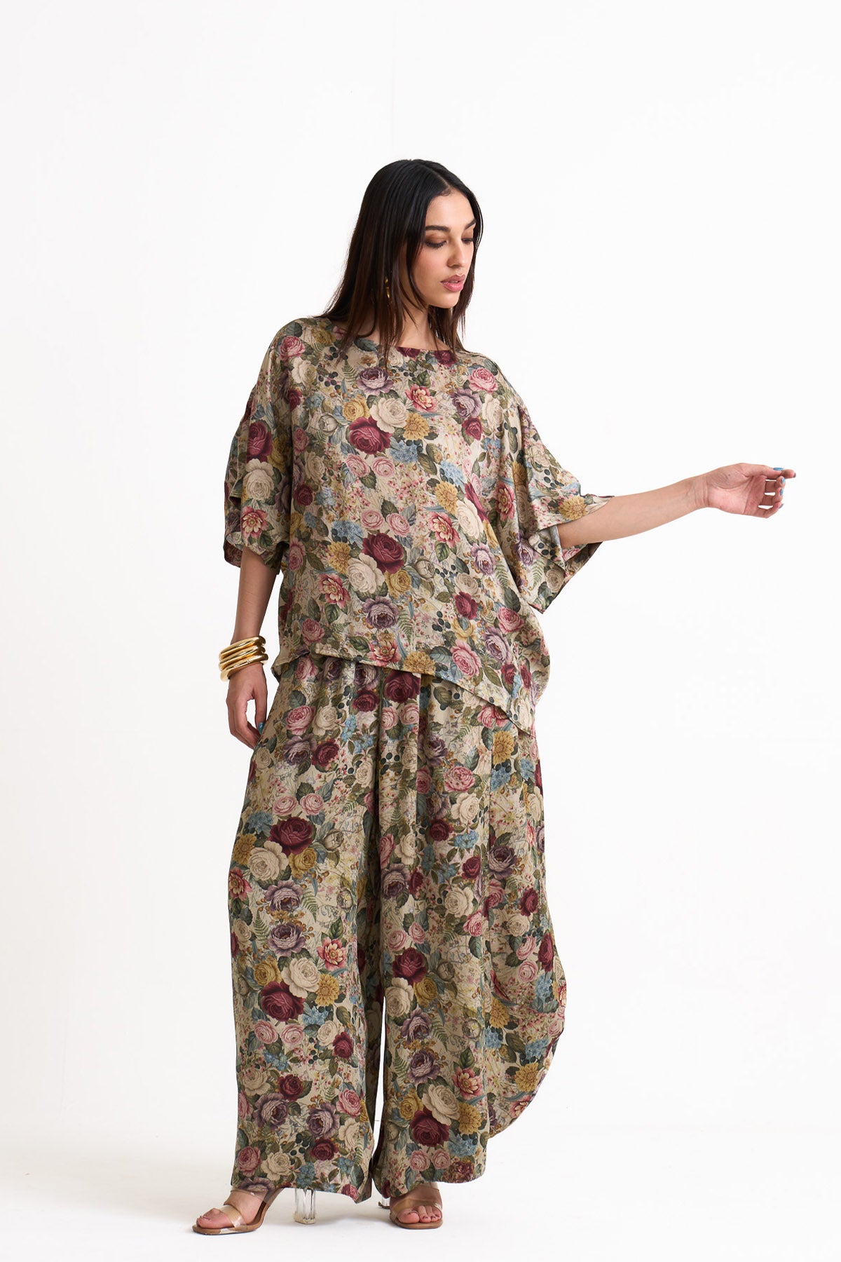 Vintage romance Cowl pants