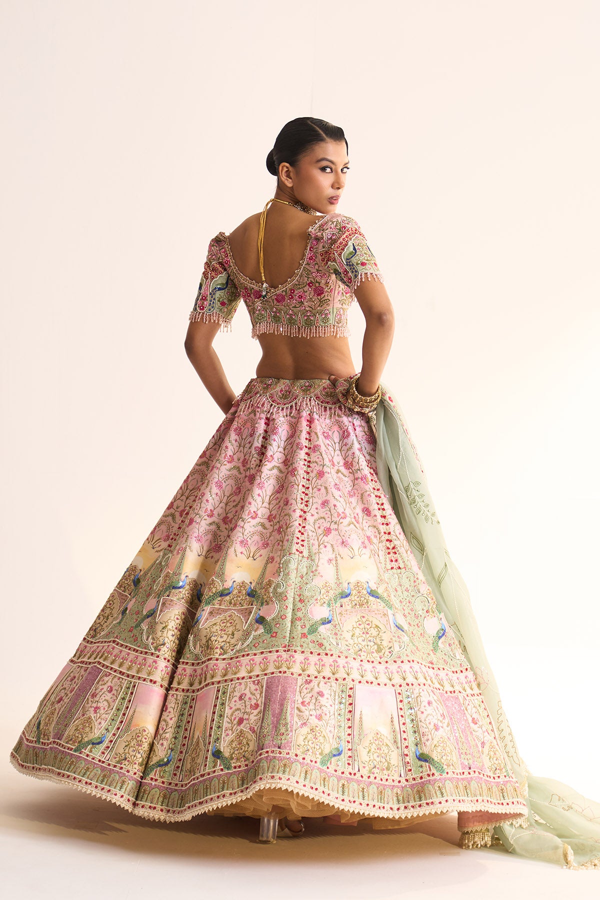 Peacock moon lehenga
