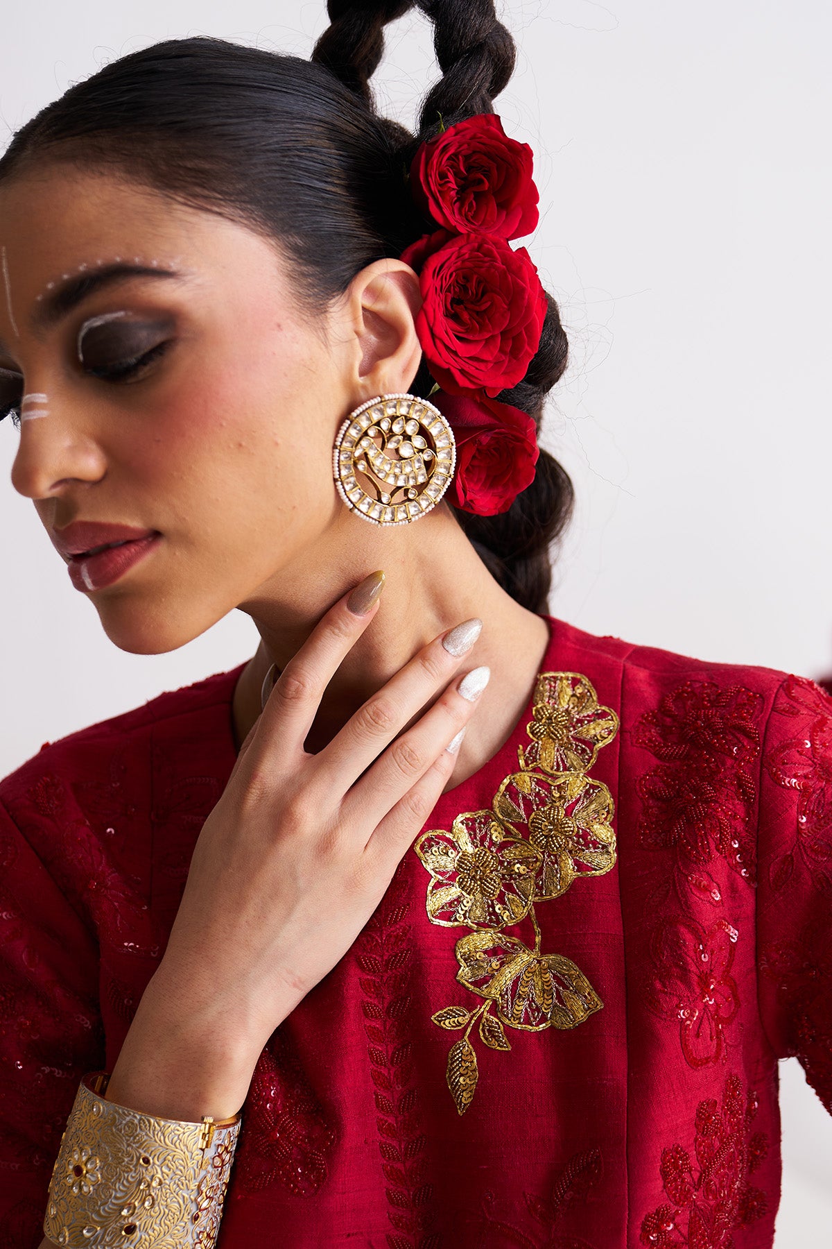 Crop top with lehenga set