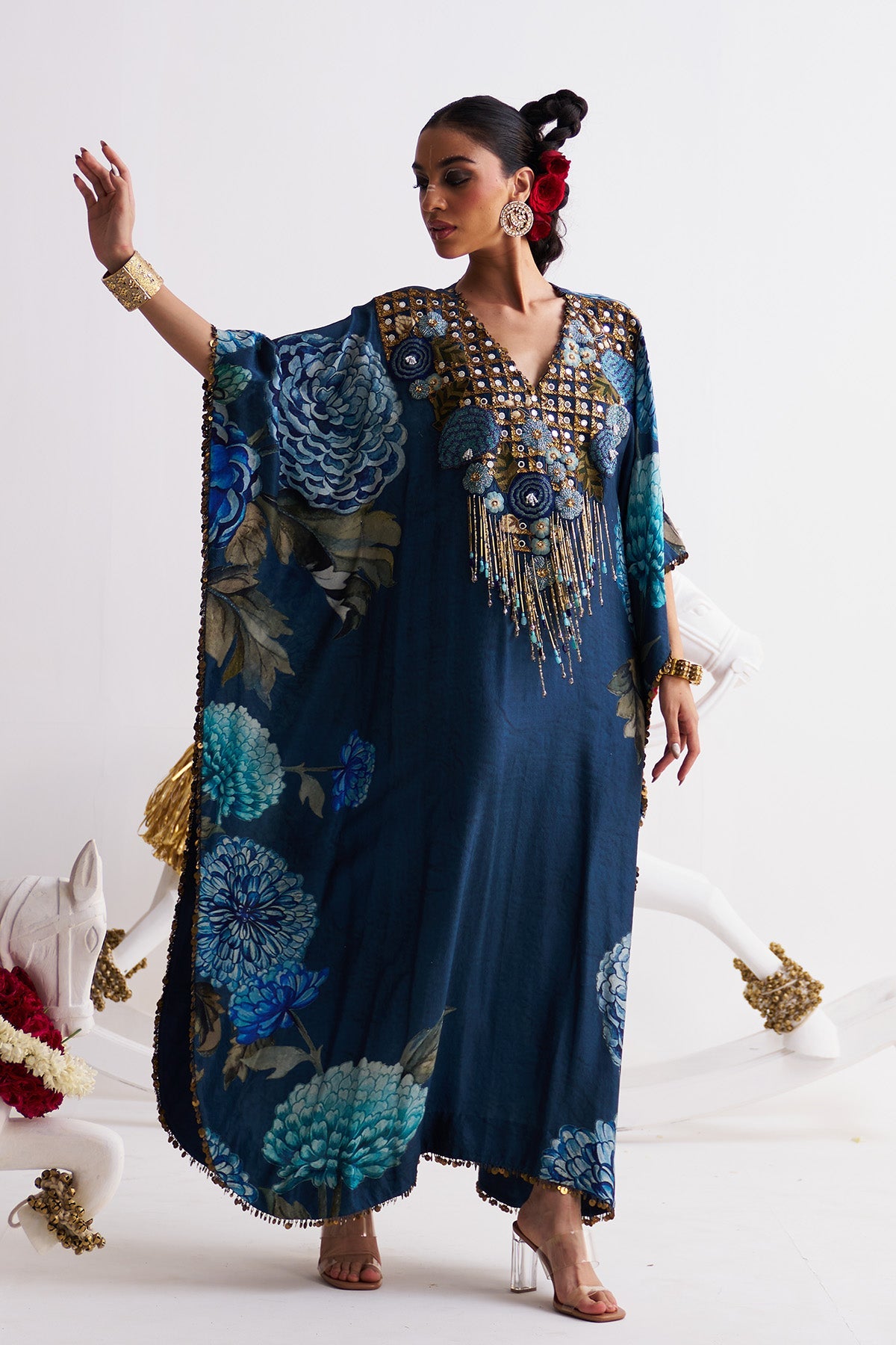 V- neck kaftan