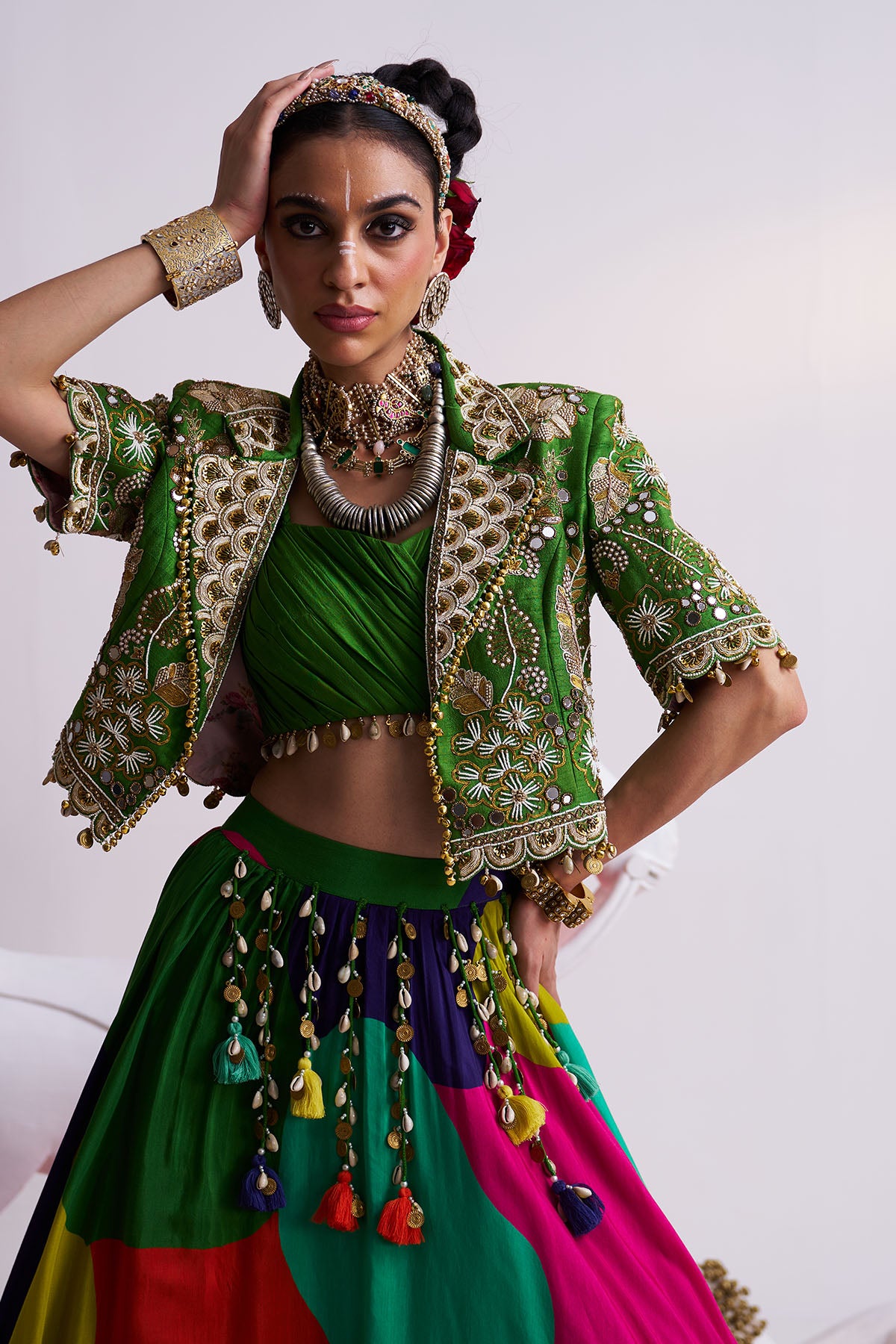 Crop blazer set