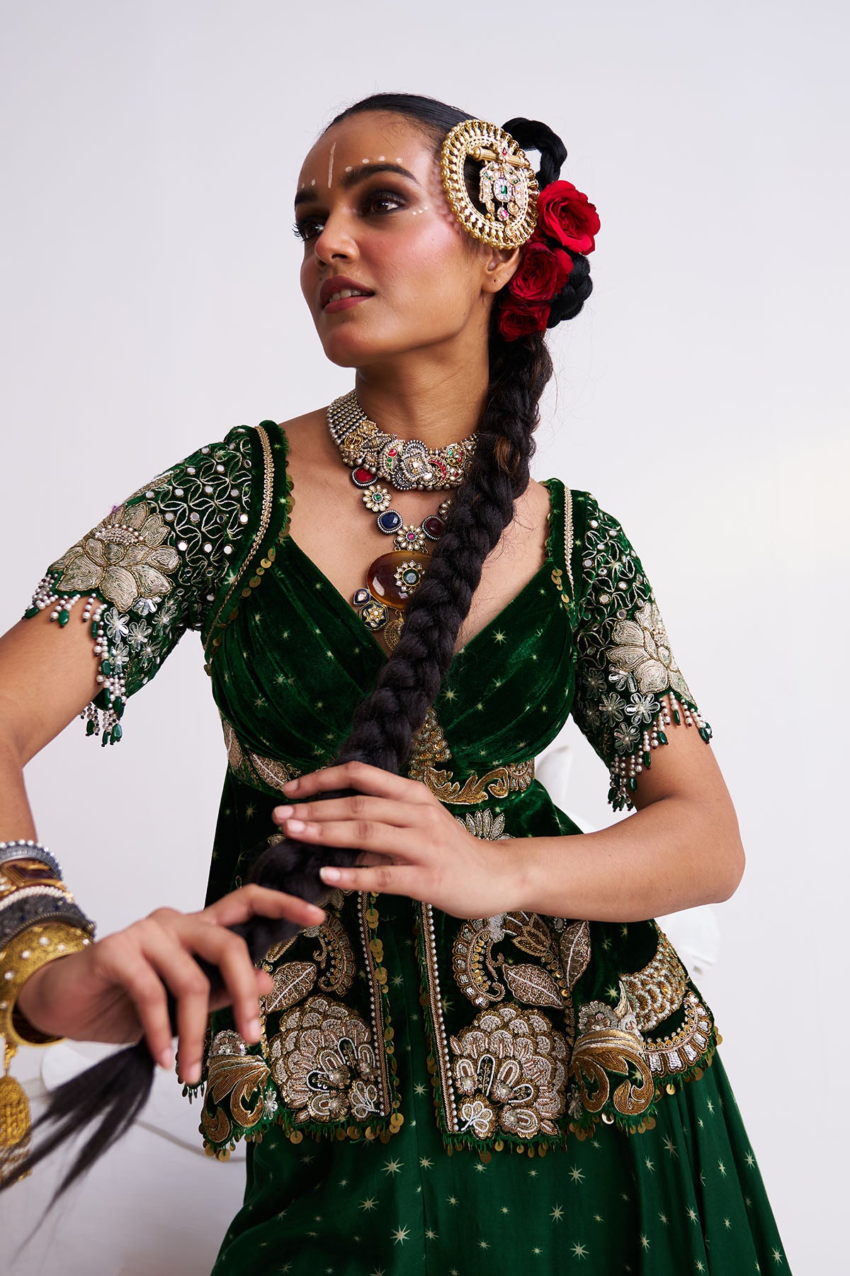 Tara peplum sharara set