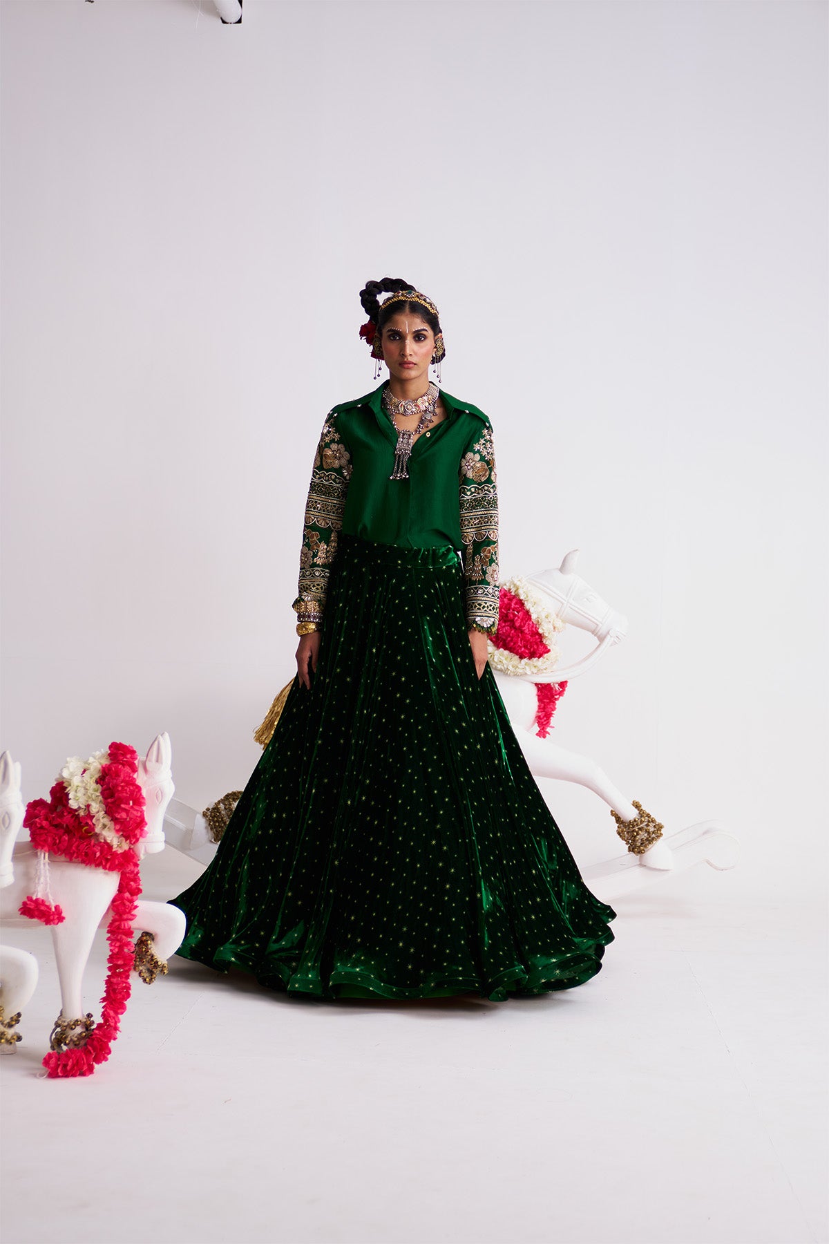 Tara shirt lehenga