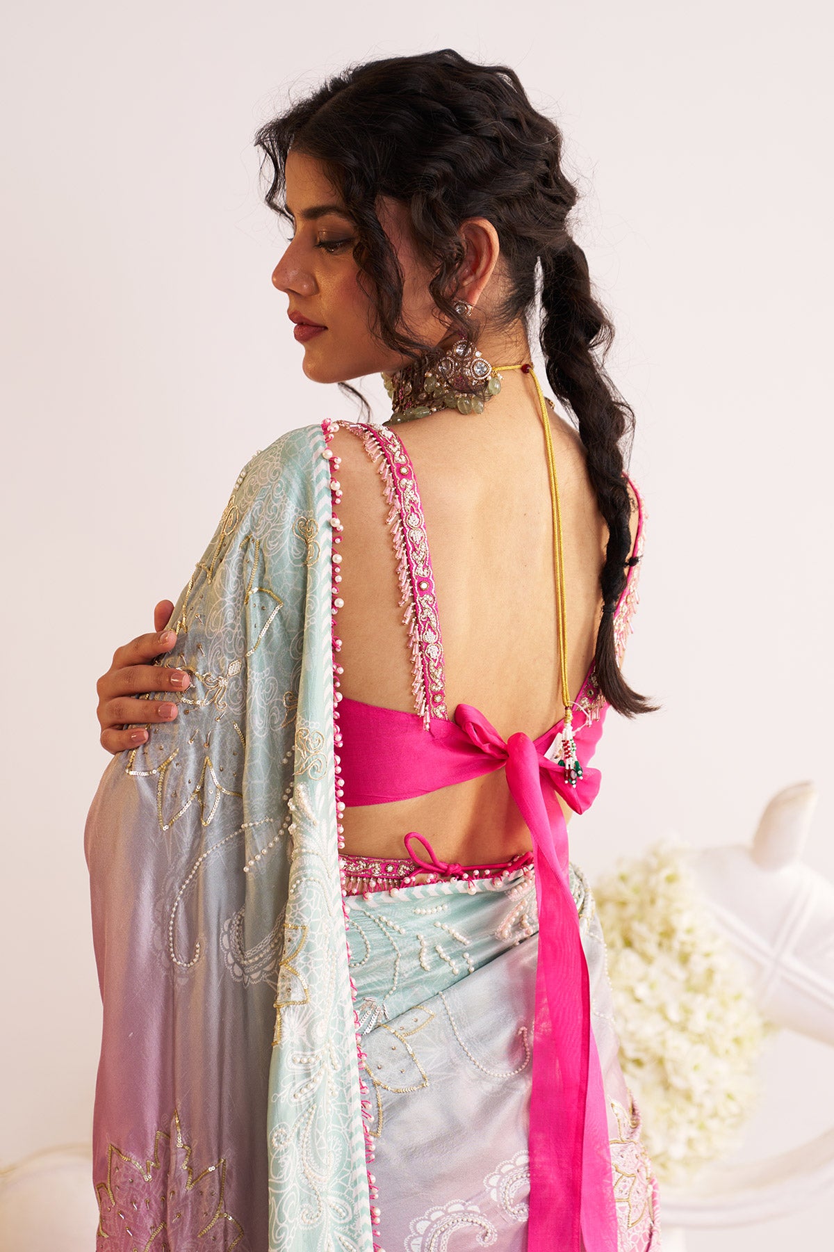 Shade of bloom saree