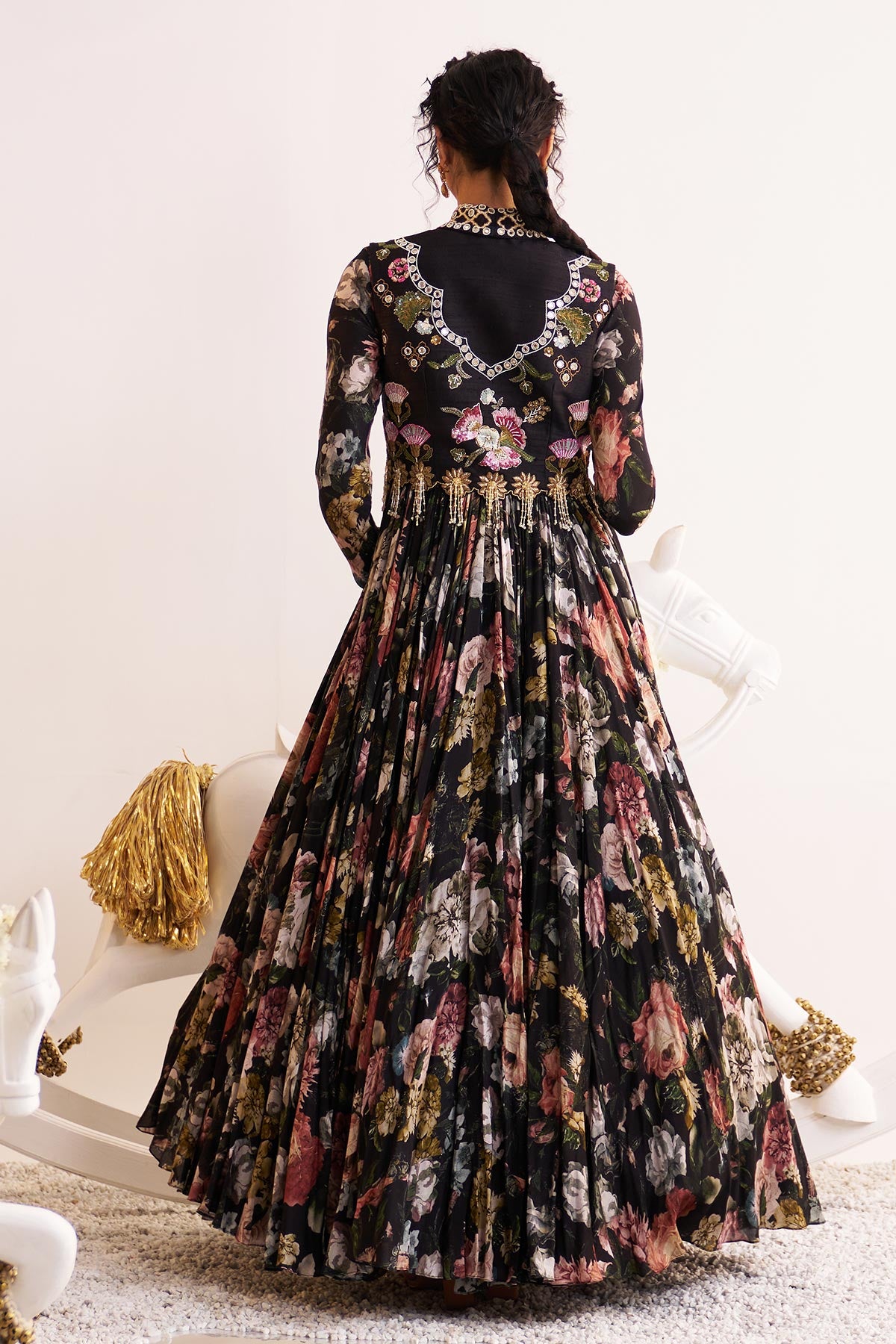 Shalimar bagh jacket anarkali