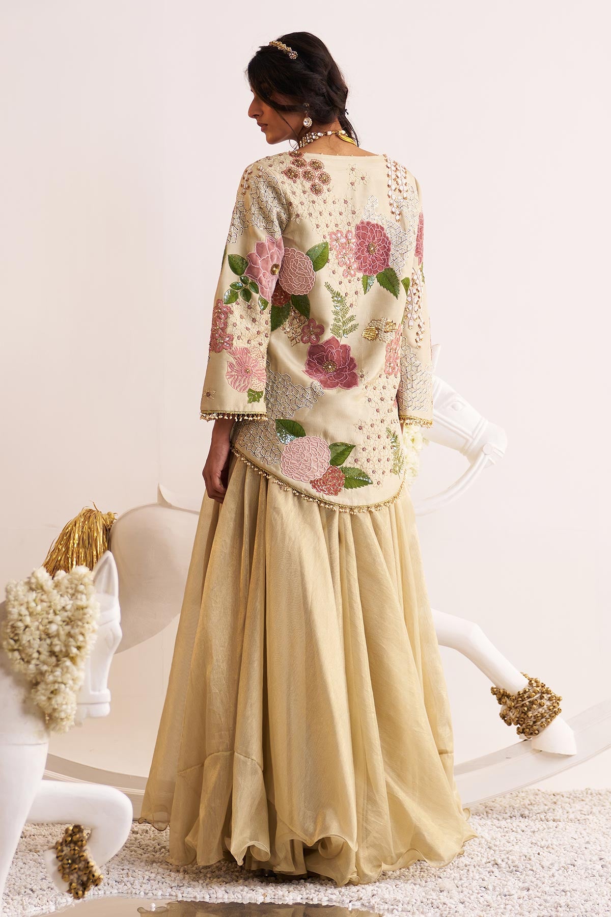 Phoolwaari jacket and sharara set