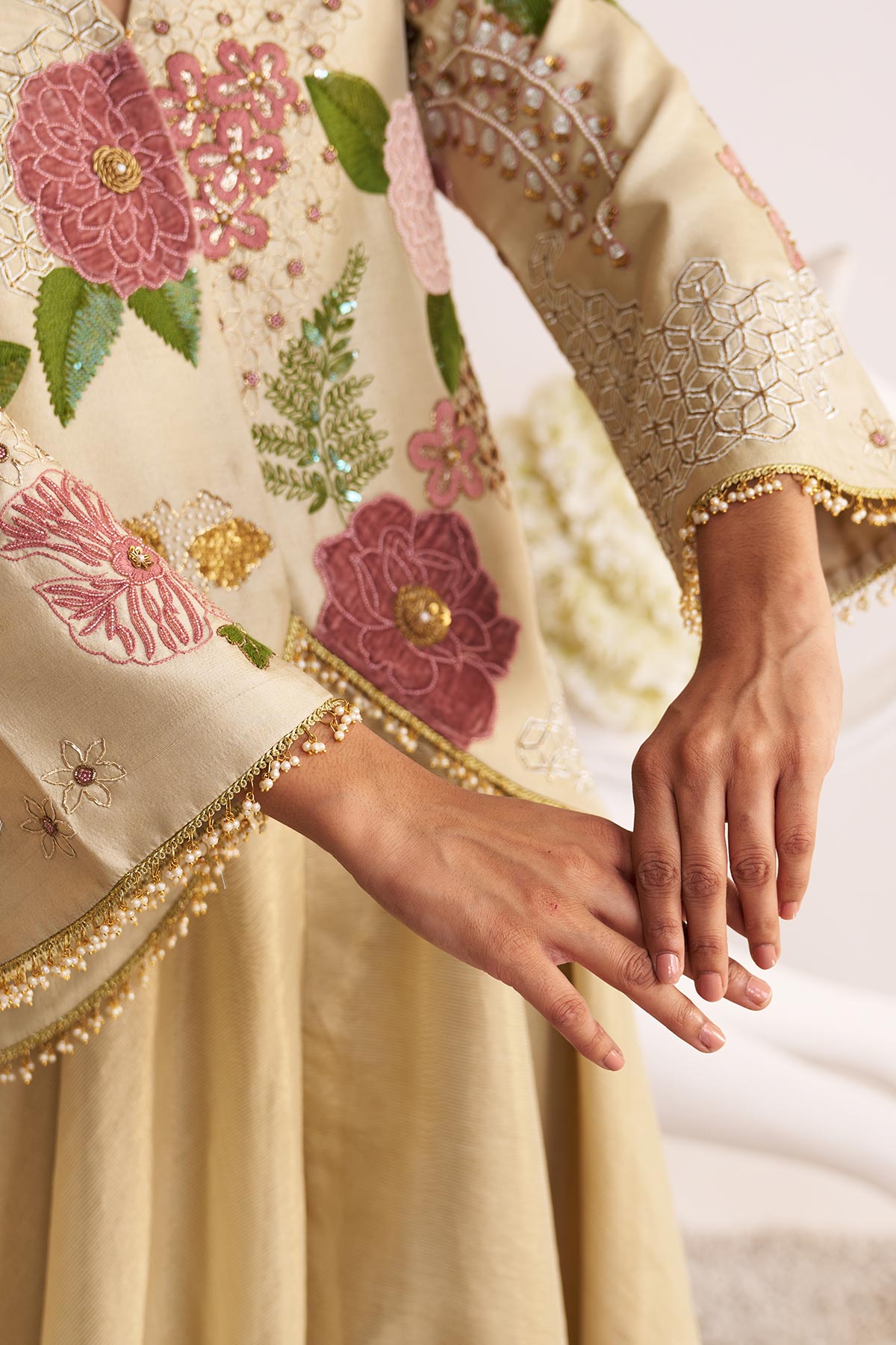 Phoolwaari jacket and sharara set