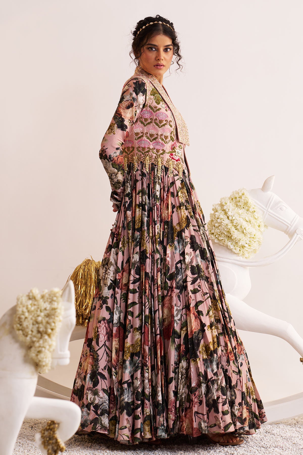 Shalimar bagh jacket anarkali