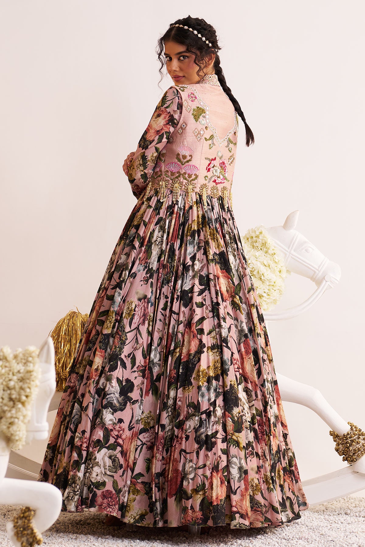 Shalimar bagh jacket anarkali