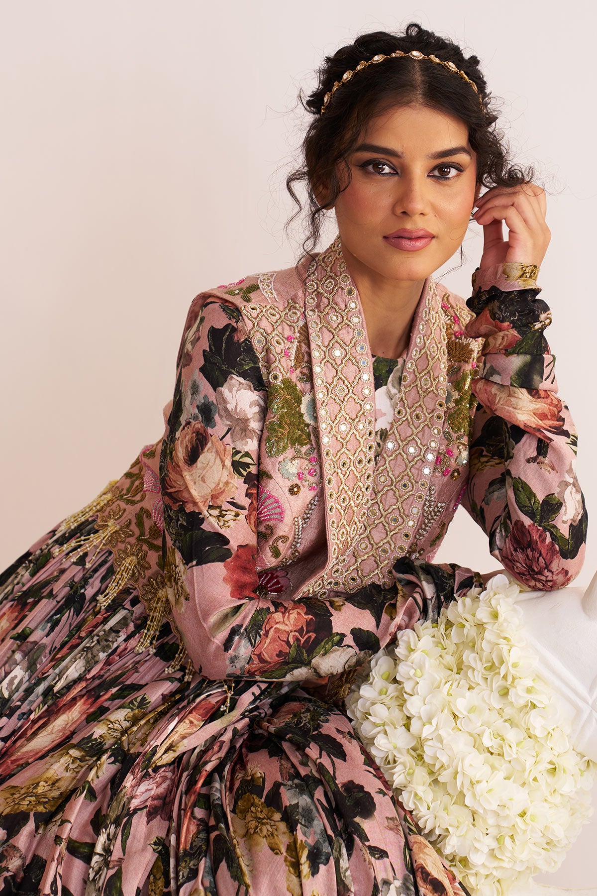 Shalimar bagh jacket anarkali
