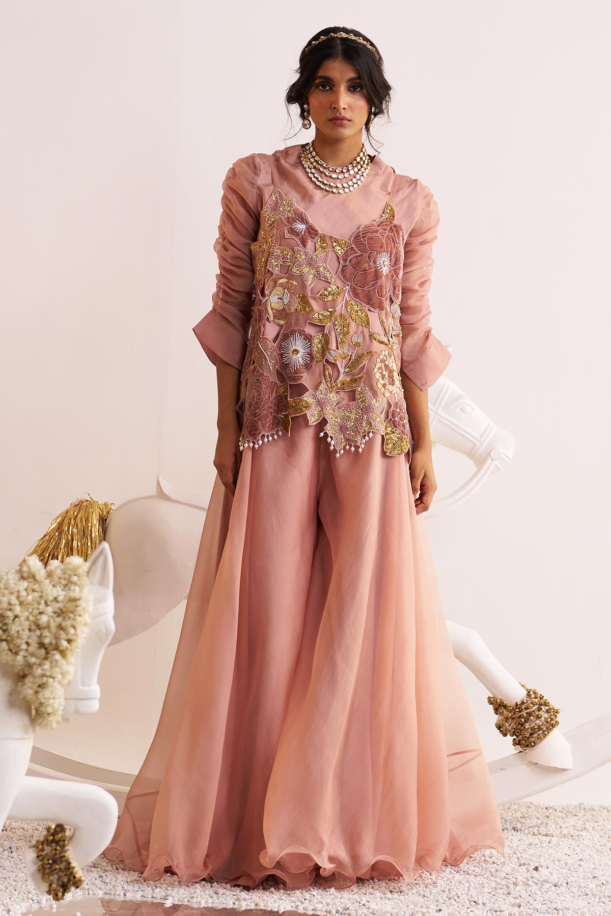 Lily top and sharara set