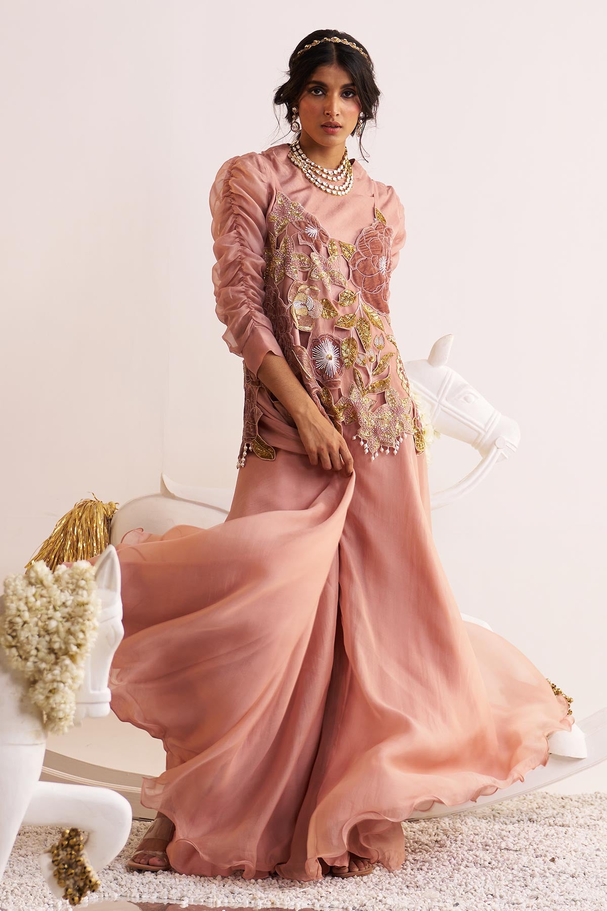 Lily top and sharara set