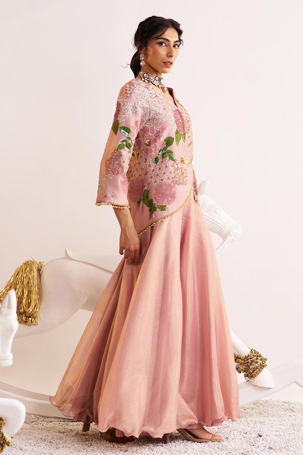 Phoolwaari jacket and sharara set