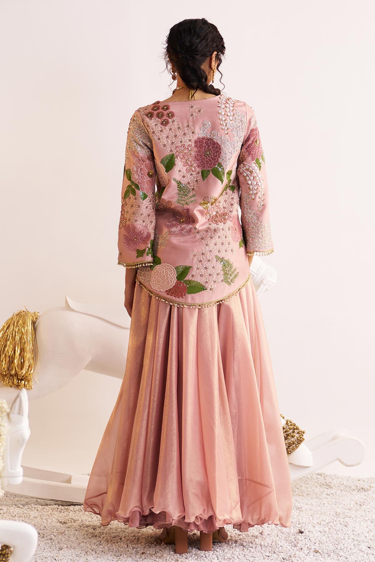 Phoolwaari jacket and sharara set