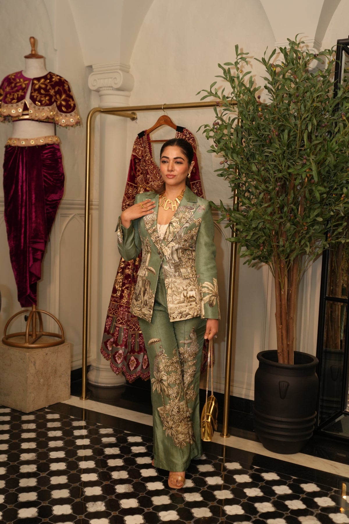 Anisha sethi In Blazer and Bell Bottom