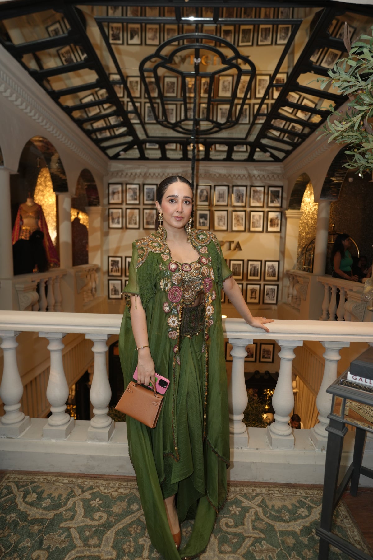 Sanjana batra In Cape with drape skirt set