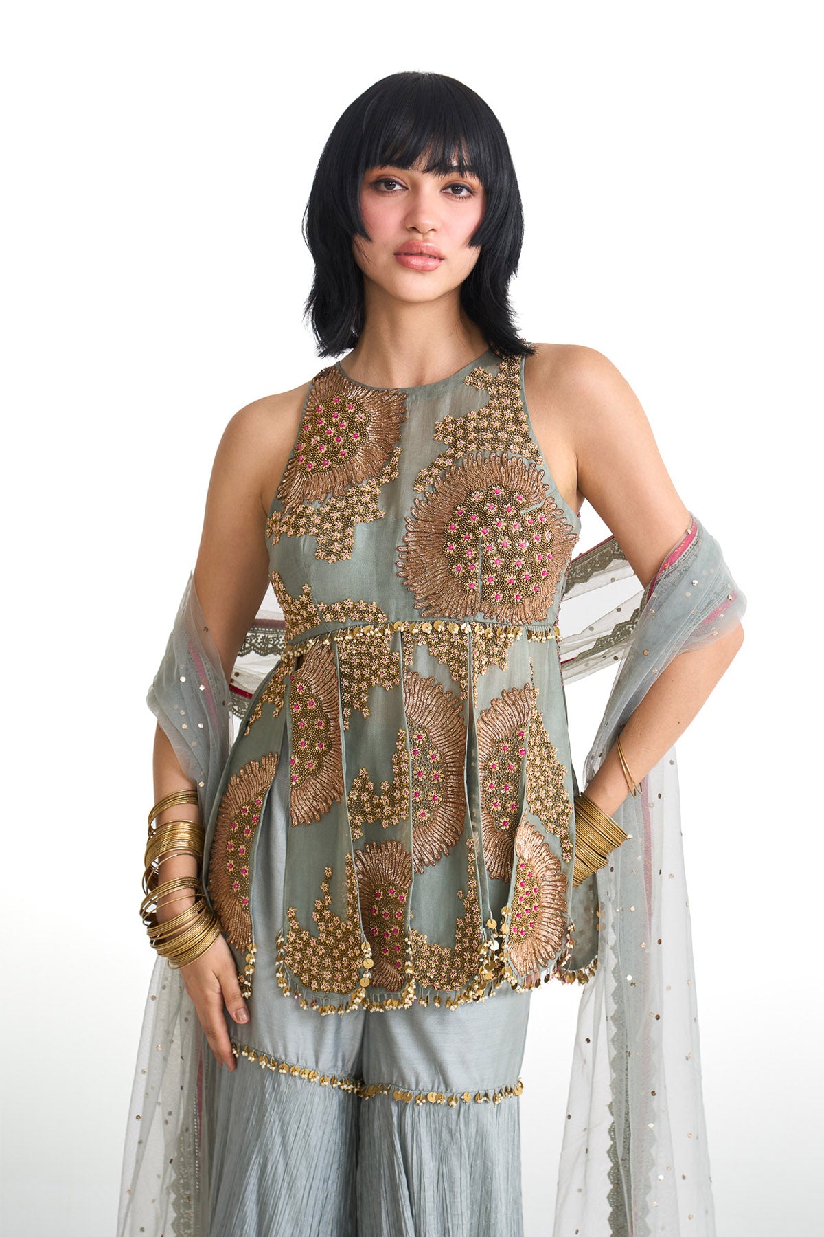 Dancing rays Peplum set