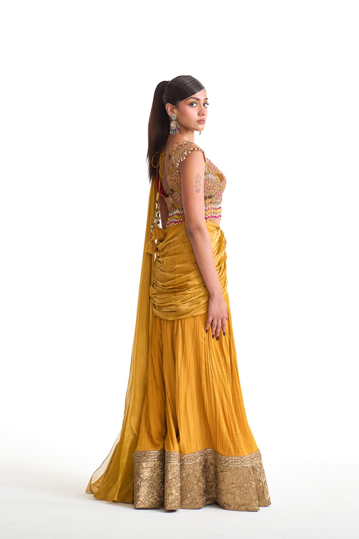 Dancing rays Drape sharara set