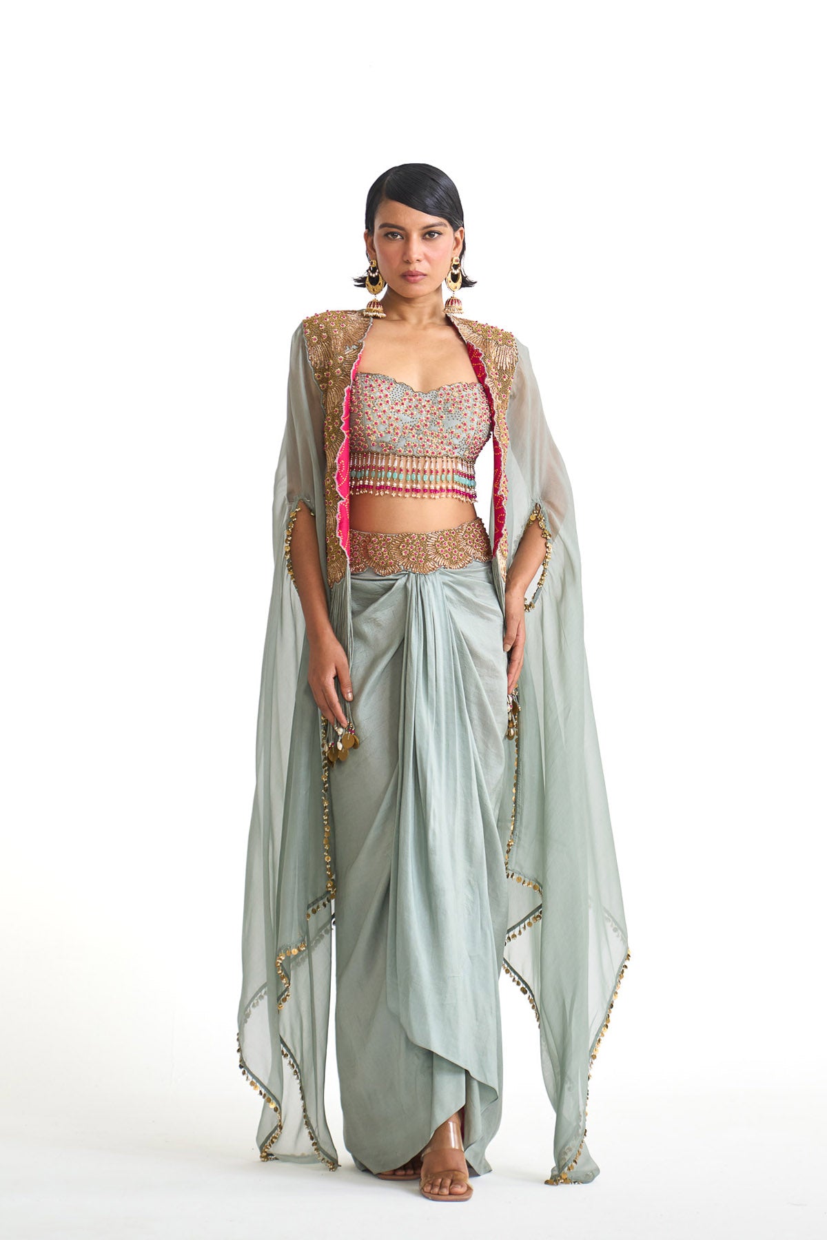 Dancing rays Cape and drape skirt set