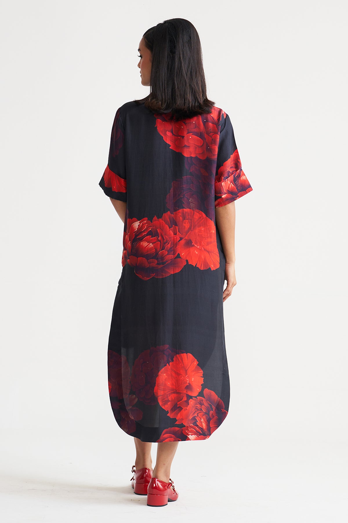 Front button detail dress