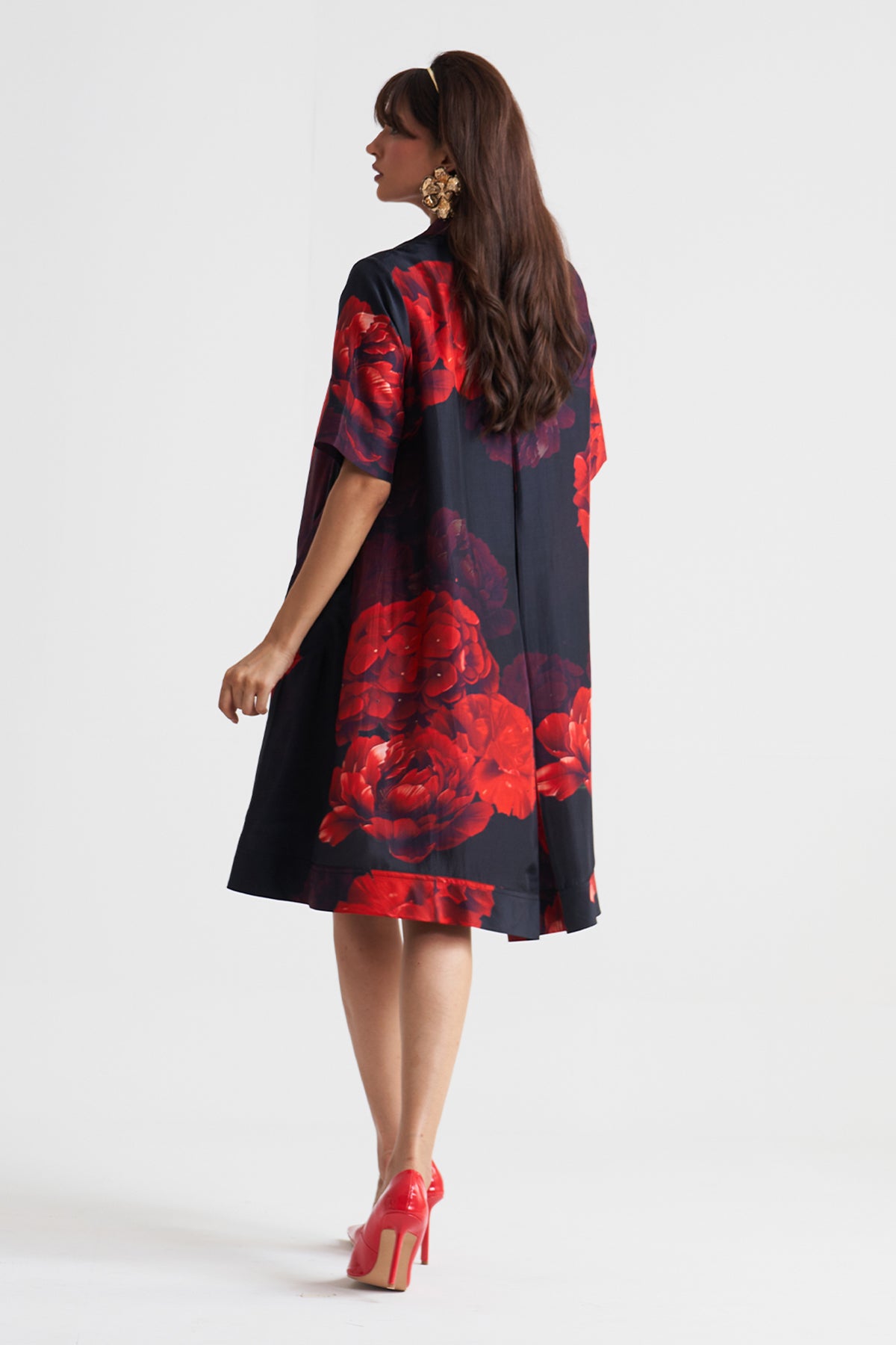 A-Line patch pocket dress