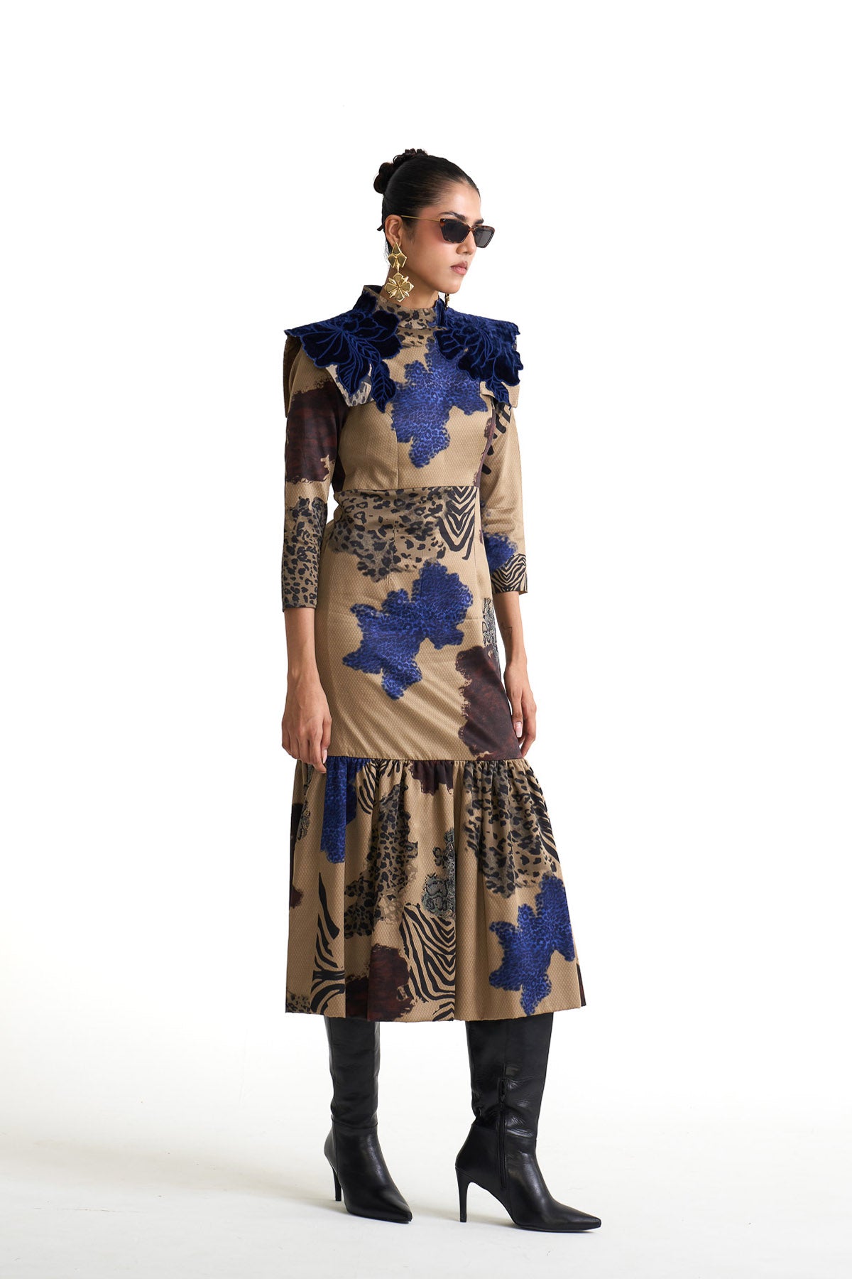 Desert safari shoulder detail dress
