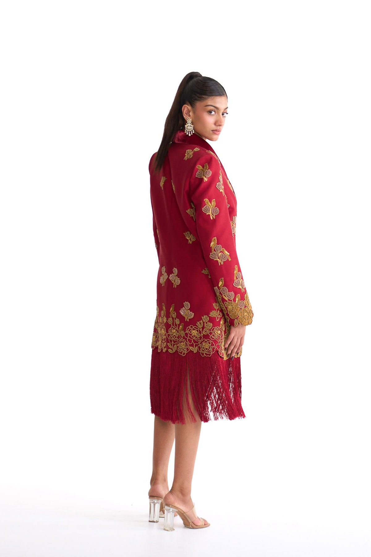Flower story Long blazer dress