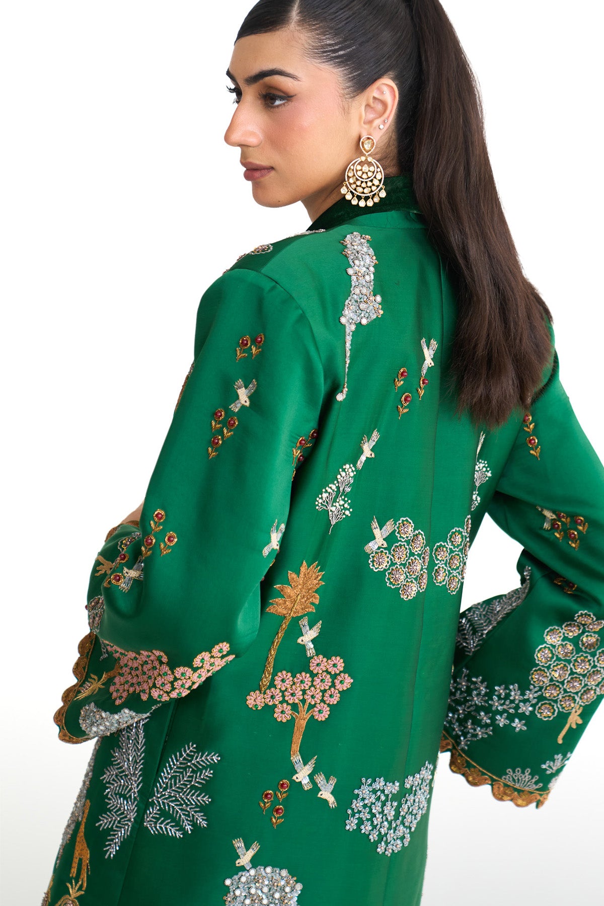 Forest bloom blazer & garara set
