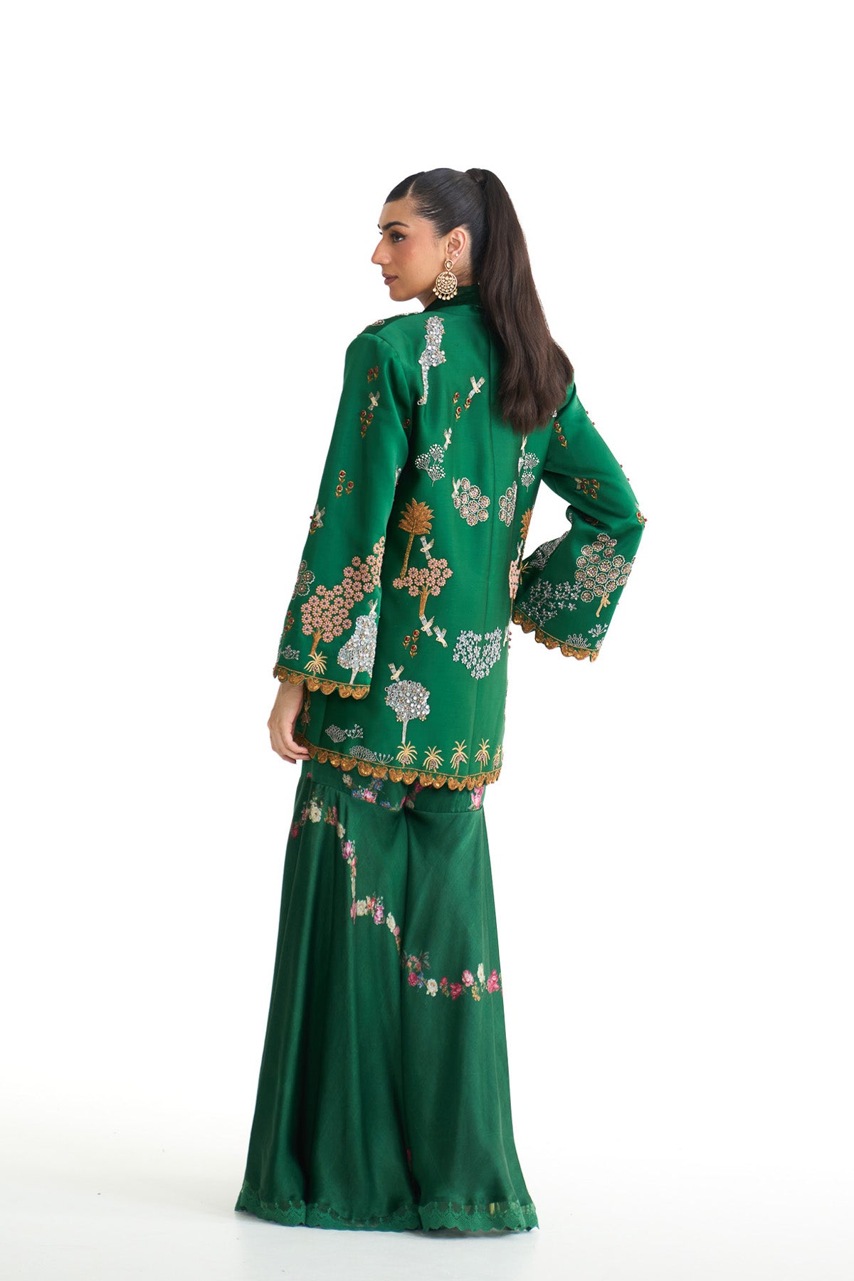 Forest bloom blazer & garara set