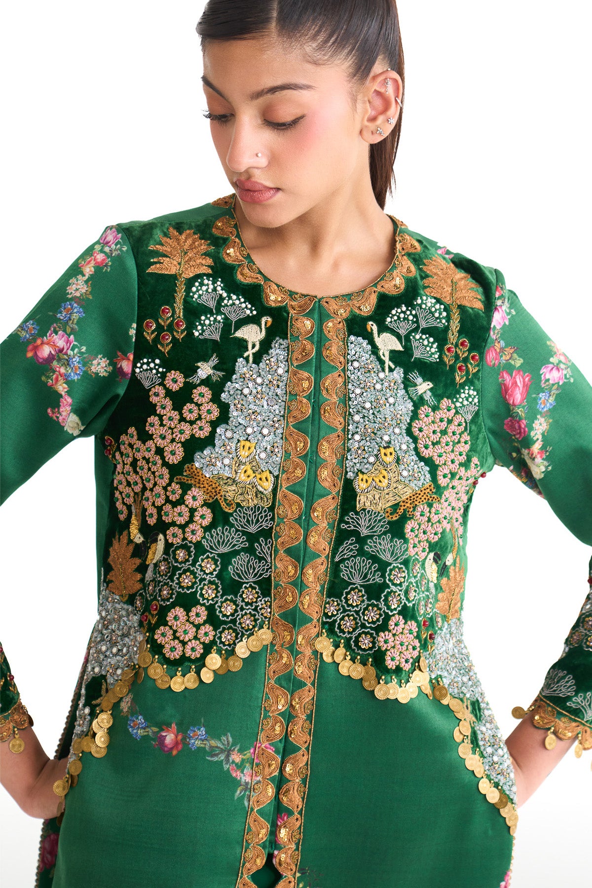 Forest bloom long suit set