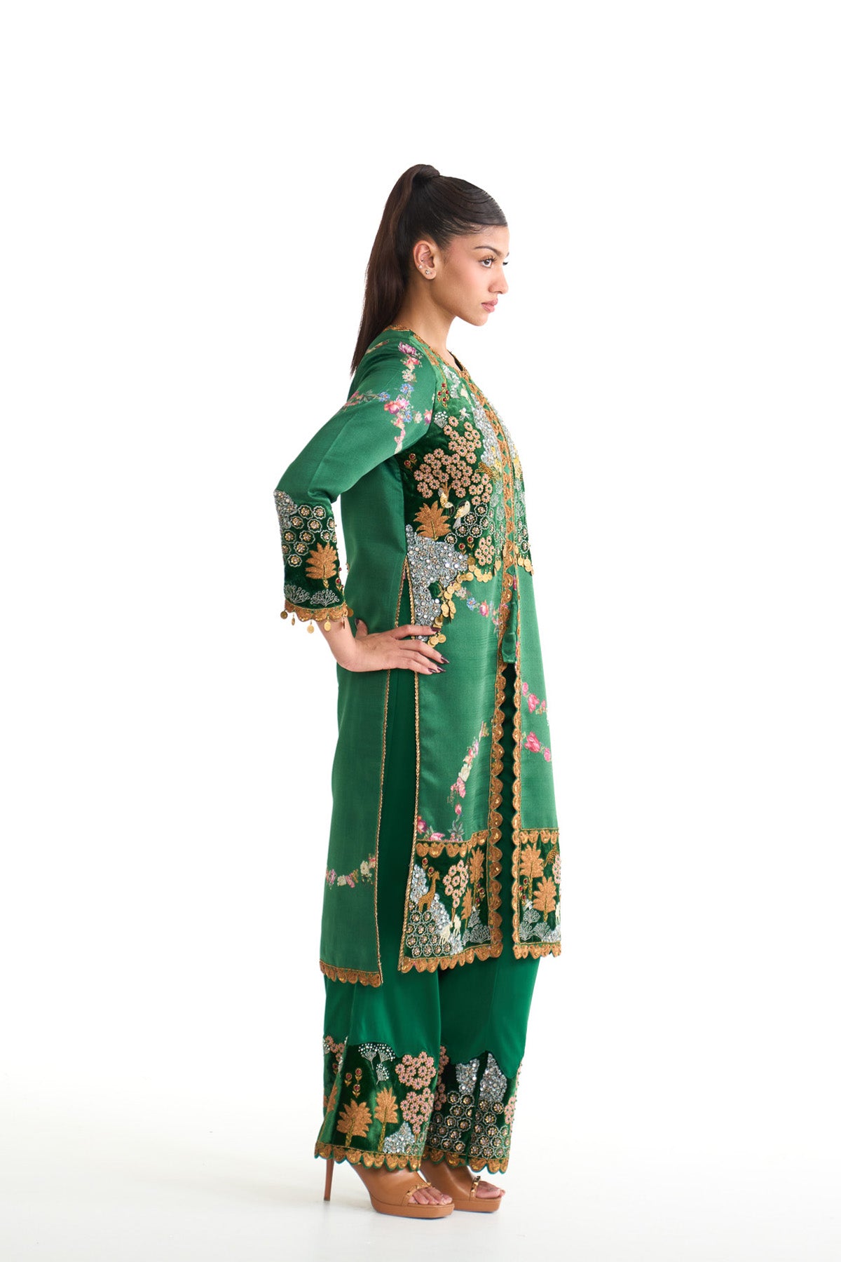 Forest bloom long suit set